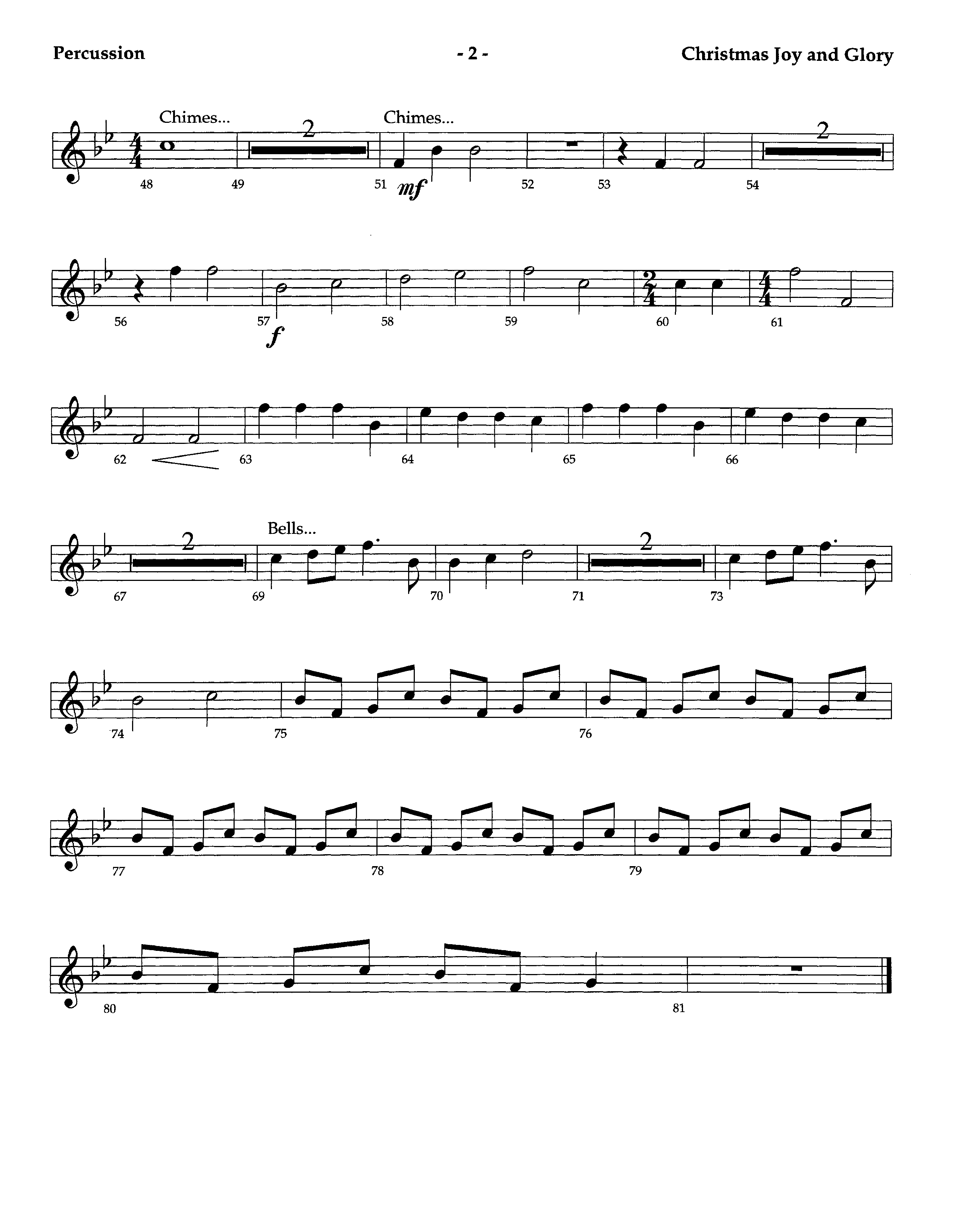 Christmas Joy And Glory (Instrumental) Percussion (Lifeway Worship / Arr. Jeff Cranfill)