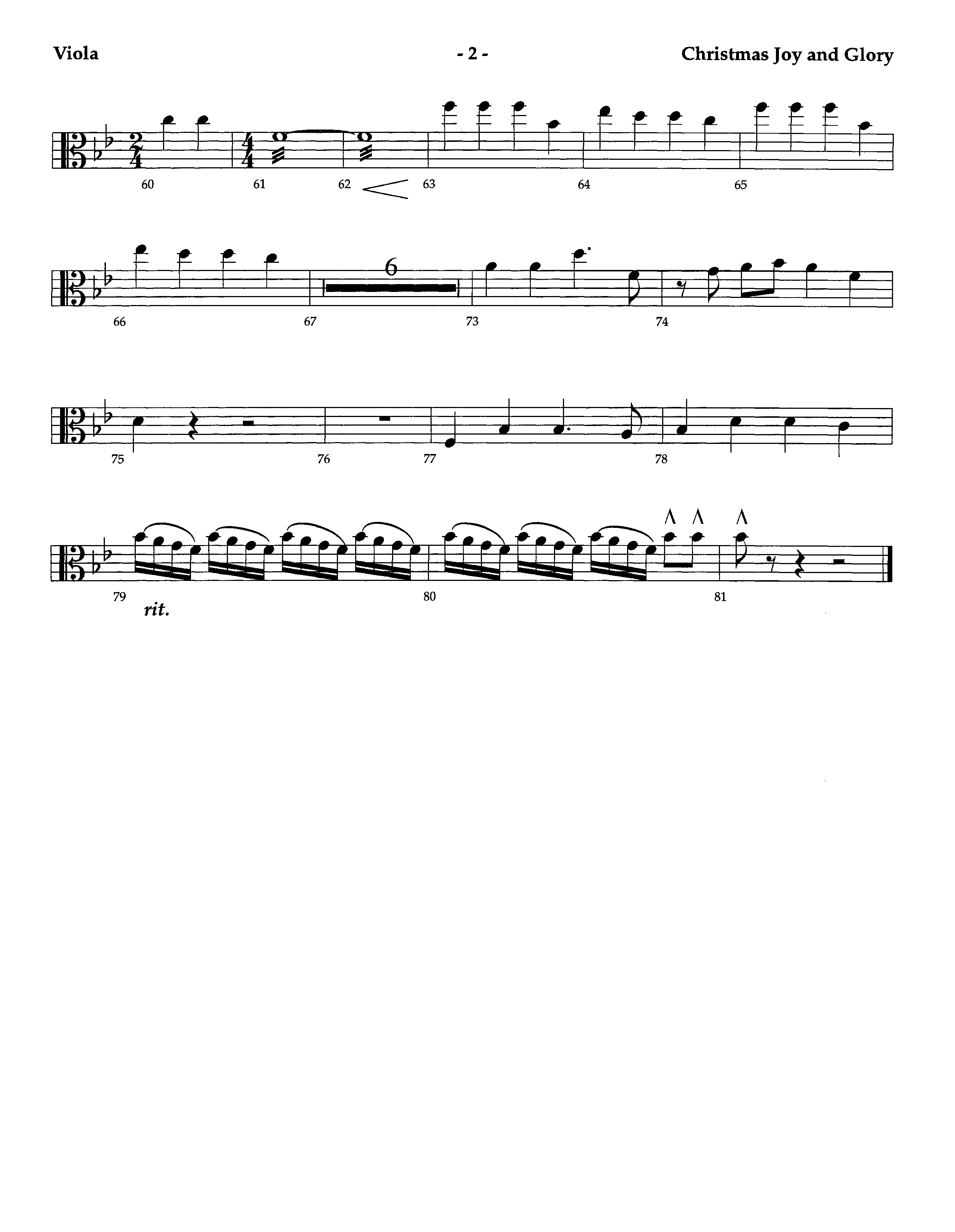 Christmas Joy And Glory (Instrumental) Viola (Lifeway Worship / Arr. Jeff Cranfill)