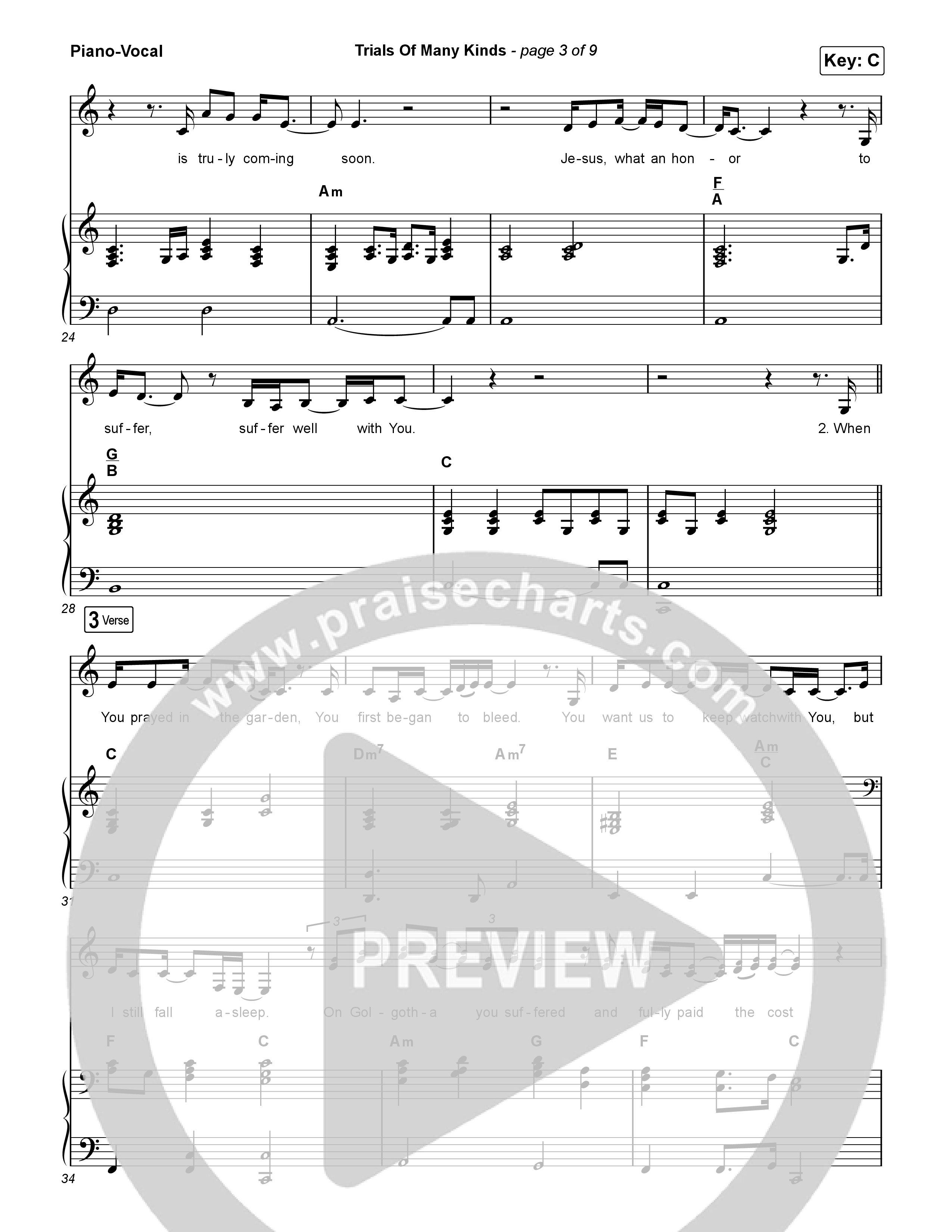 Trials Of Many Kinds Piano/Vocal Pack (Rita Springer / Brooke Ligertwood)