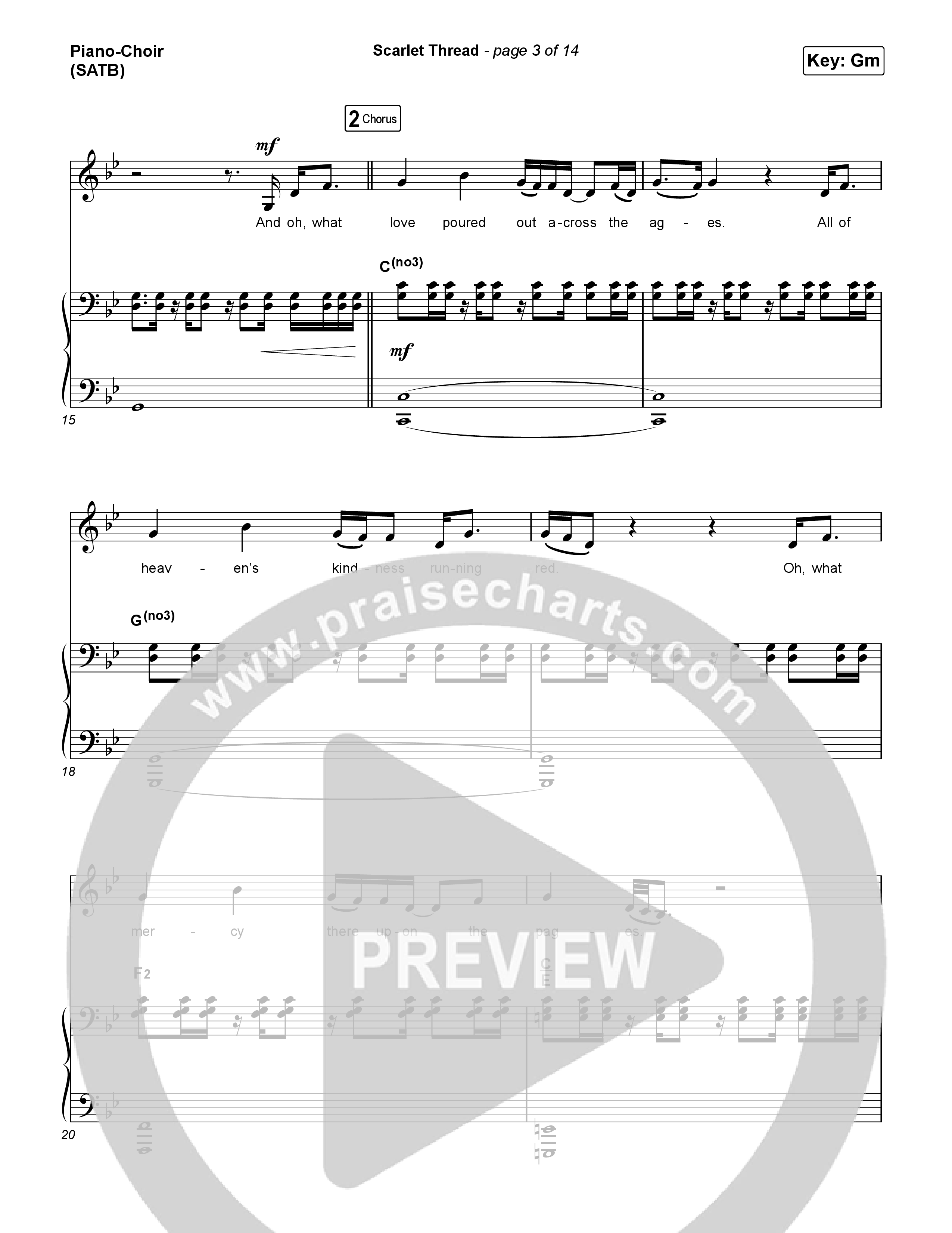 Scarlet Thread Piano/Vocal Pack (Keith & Kristyn Getty / Zach Williams)