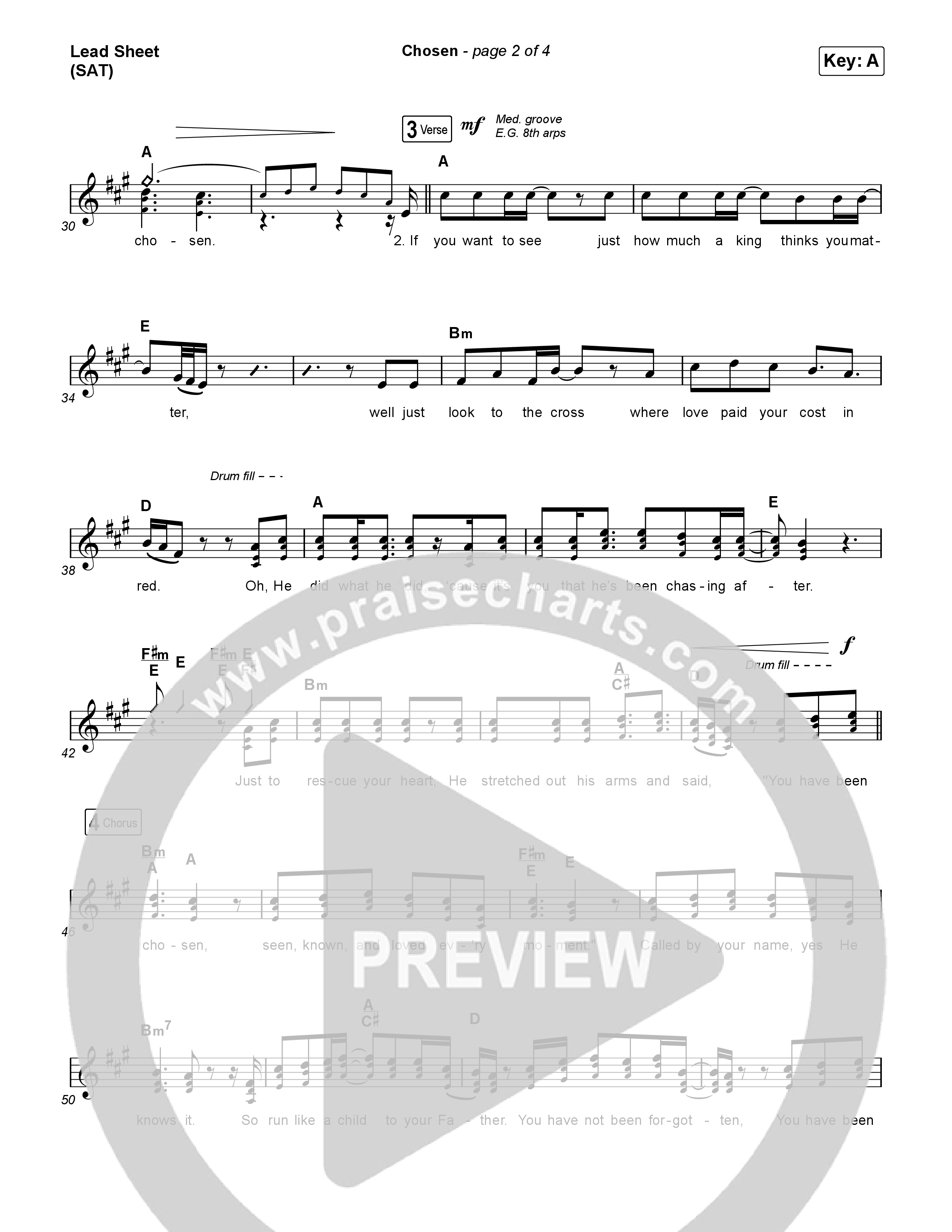 Chosen Lead Sheet (SAT) (Matthew West)