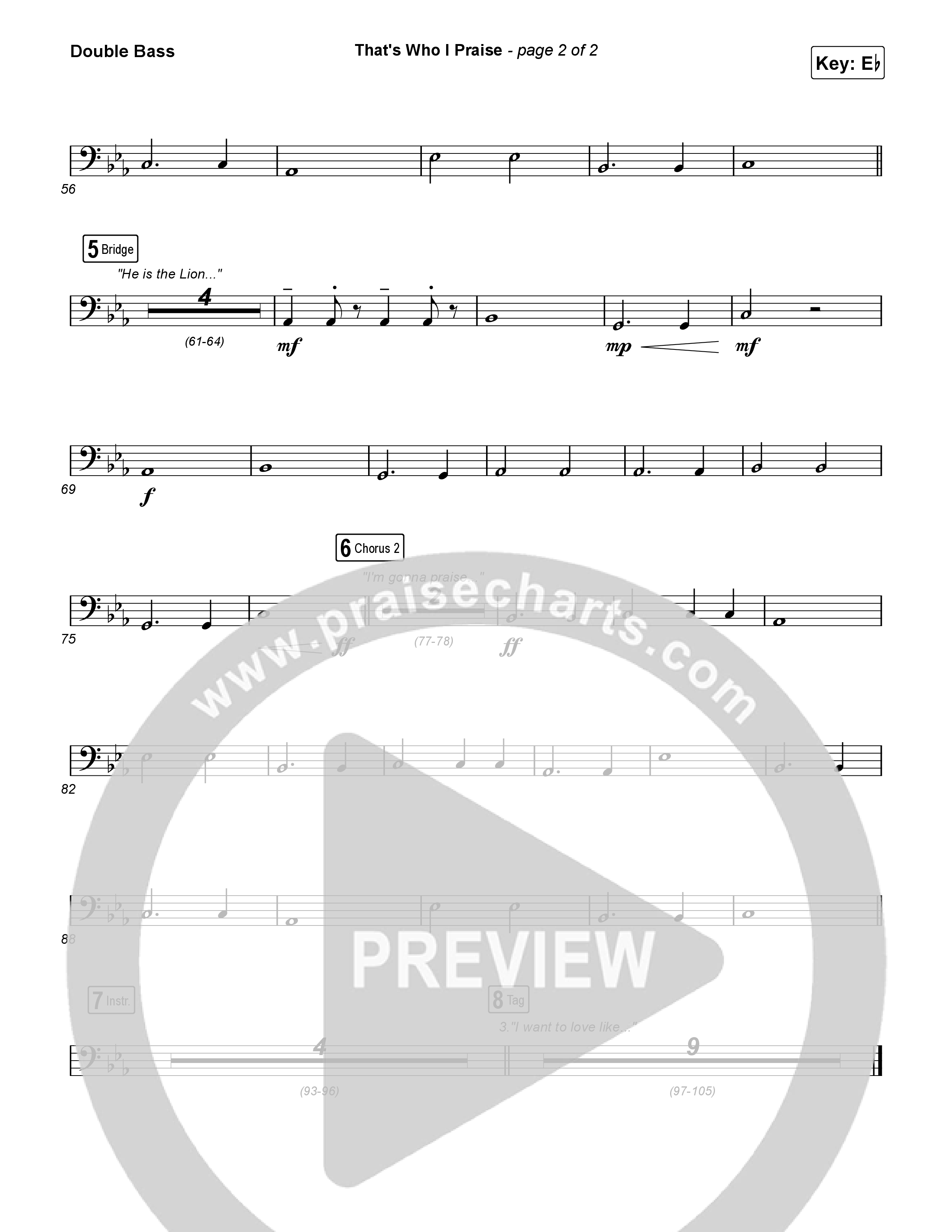 That's Who I Praise String Bass (Brandon Lake)