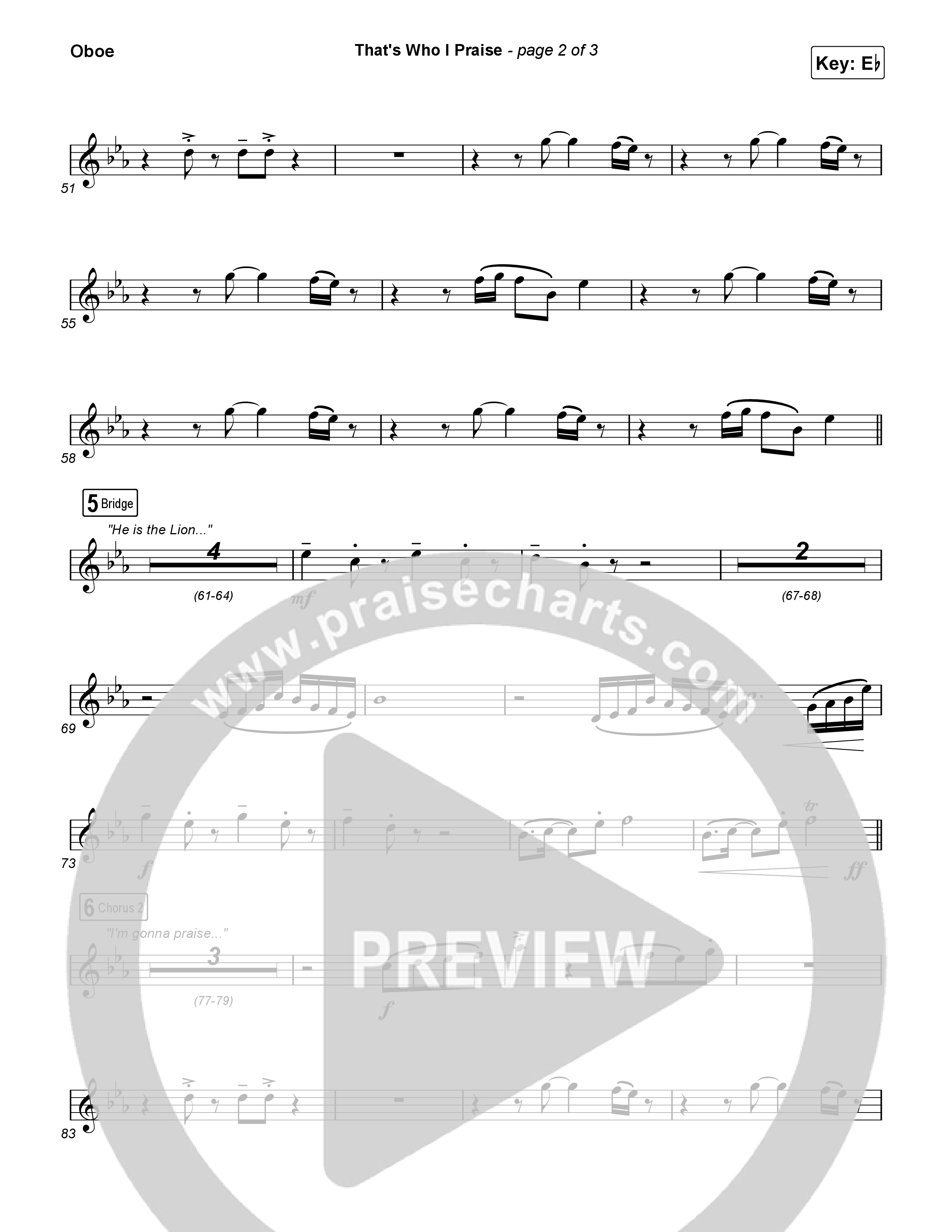 That's Who I Praise Oboe (Brandon Lake)