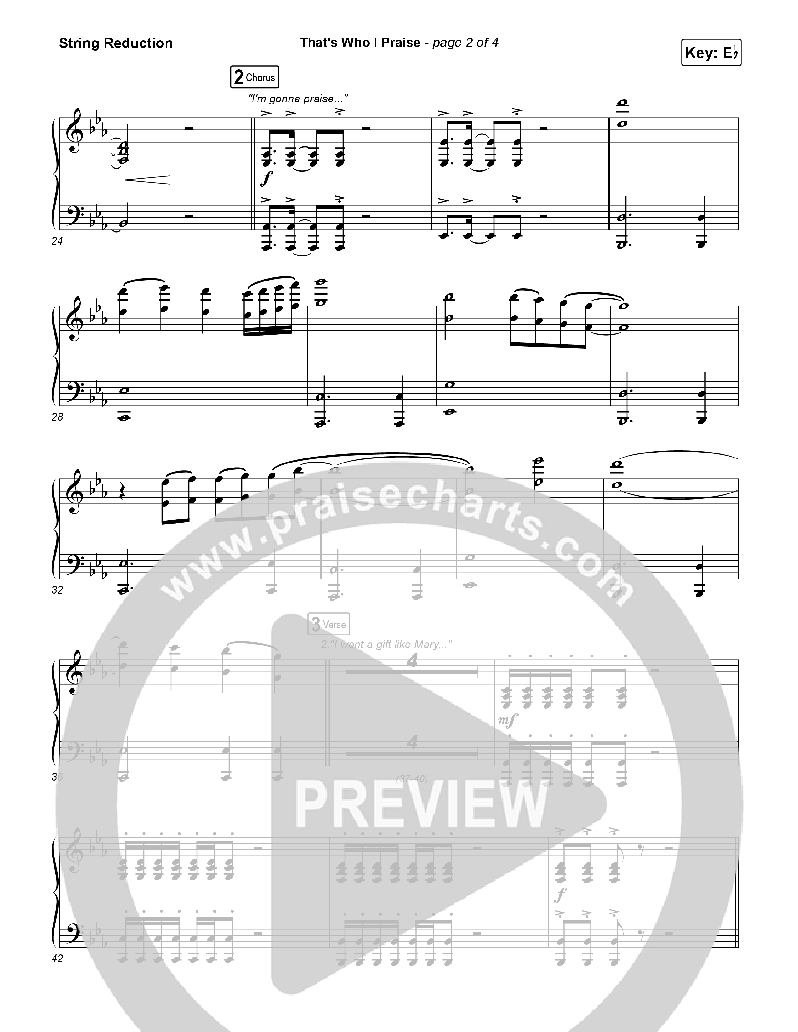 That's Who I Praise String Reduction (Brandon Lake)