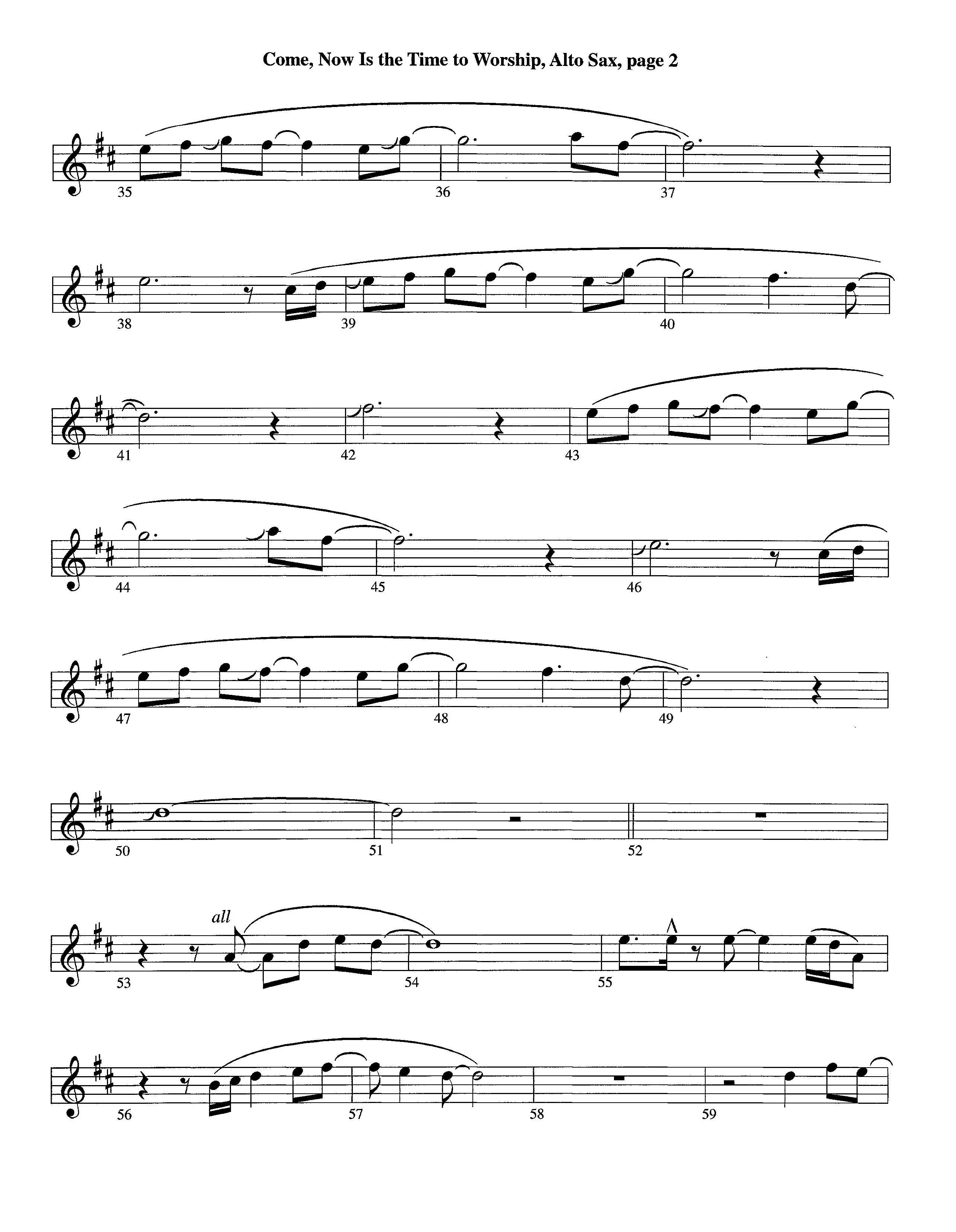 Come Now Is The Time To Worship (Instrumental) Alto Sax (Lifeway Worship / Arr. Richard Kingsmore)