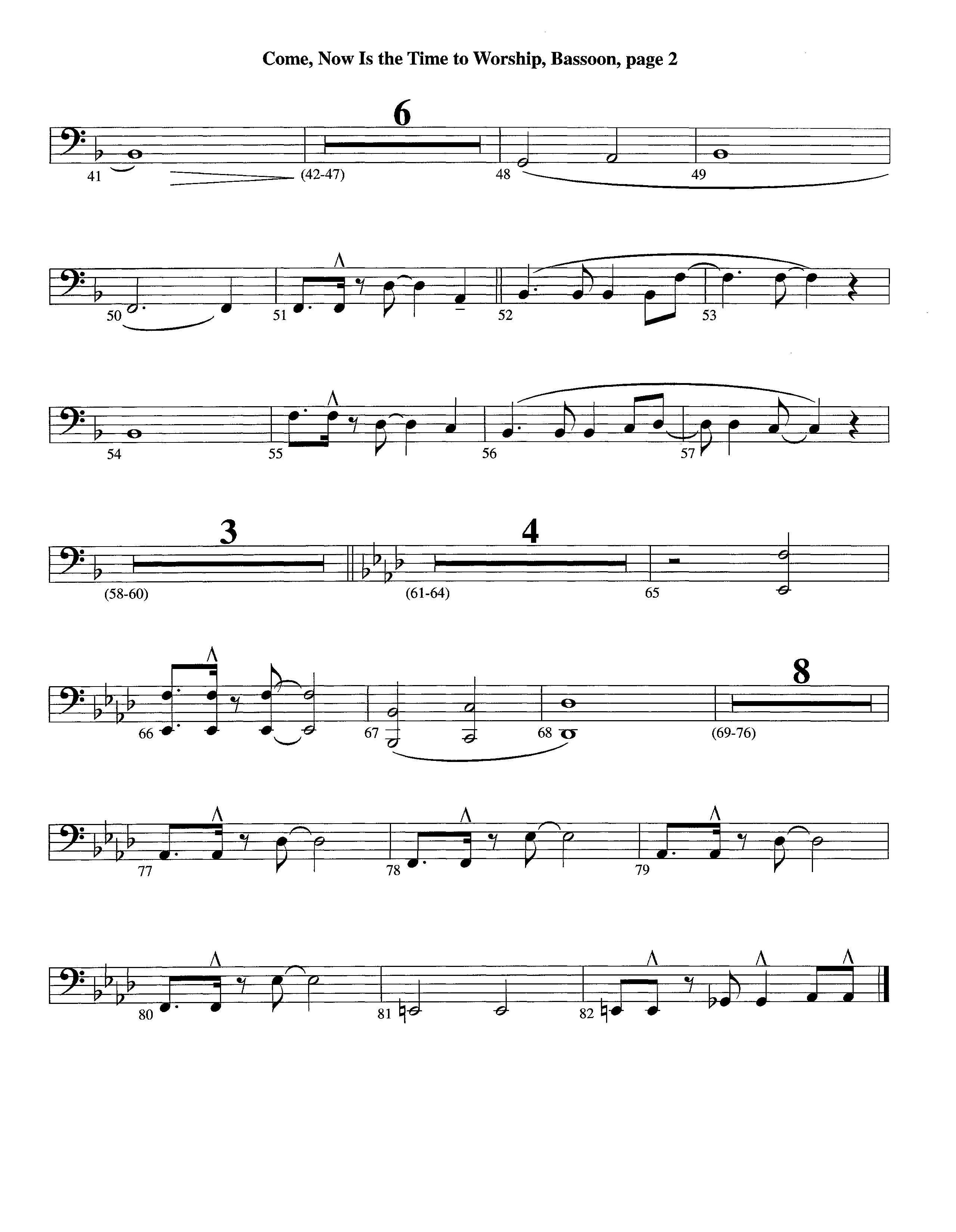 Come Now Is The Time To Worship (Instrumental) Bassoon (Lifeway Worship / Arr. Richard Kingsmore)