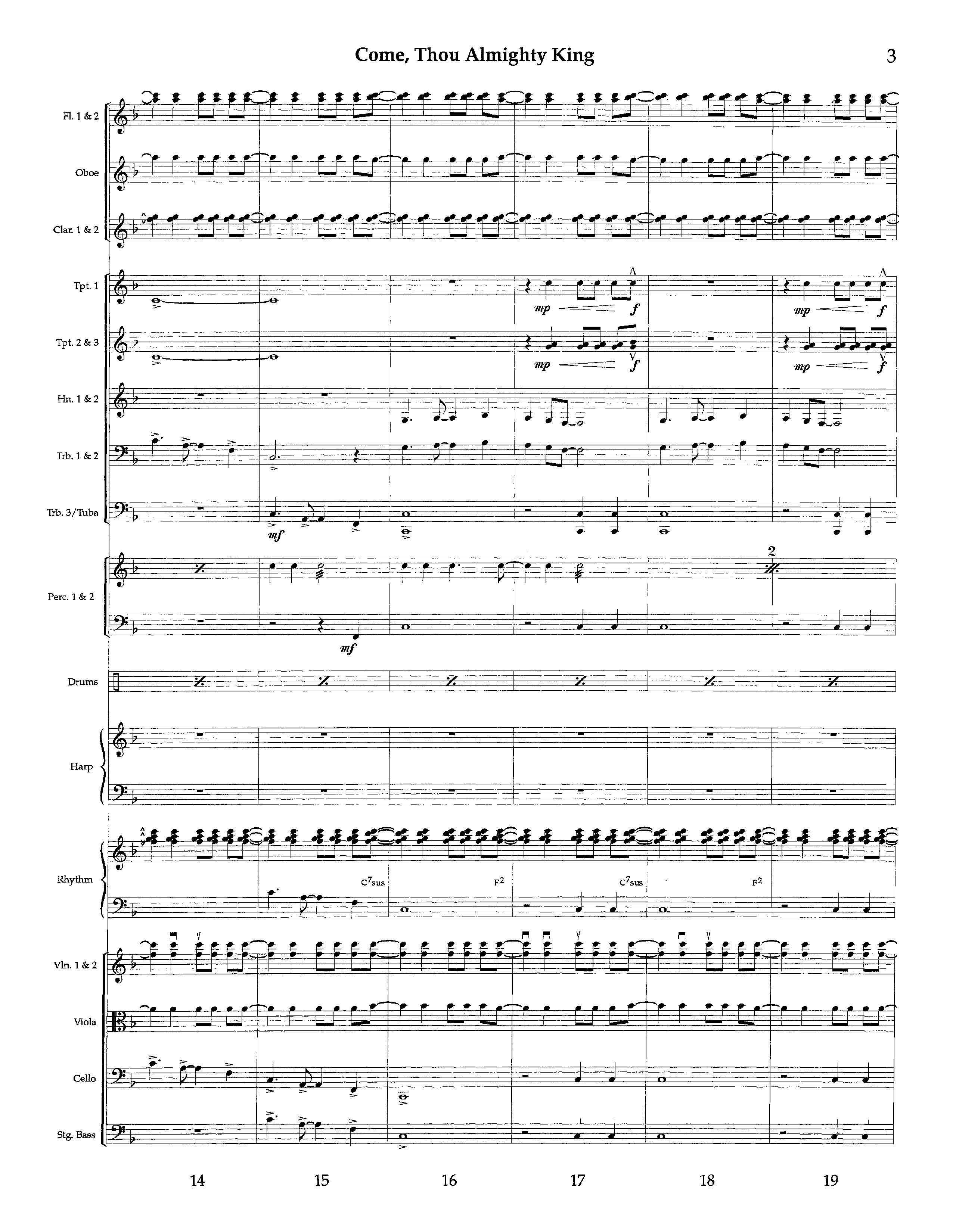 Come Thou Almighty King (Instrumental) Orchestration (Lifeway Worship / Arr. Steve Dunn)