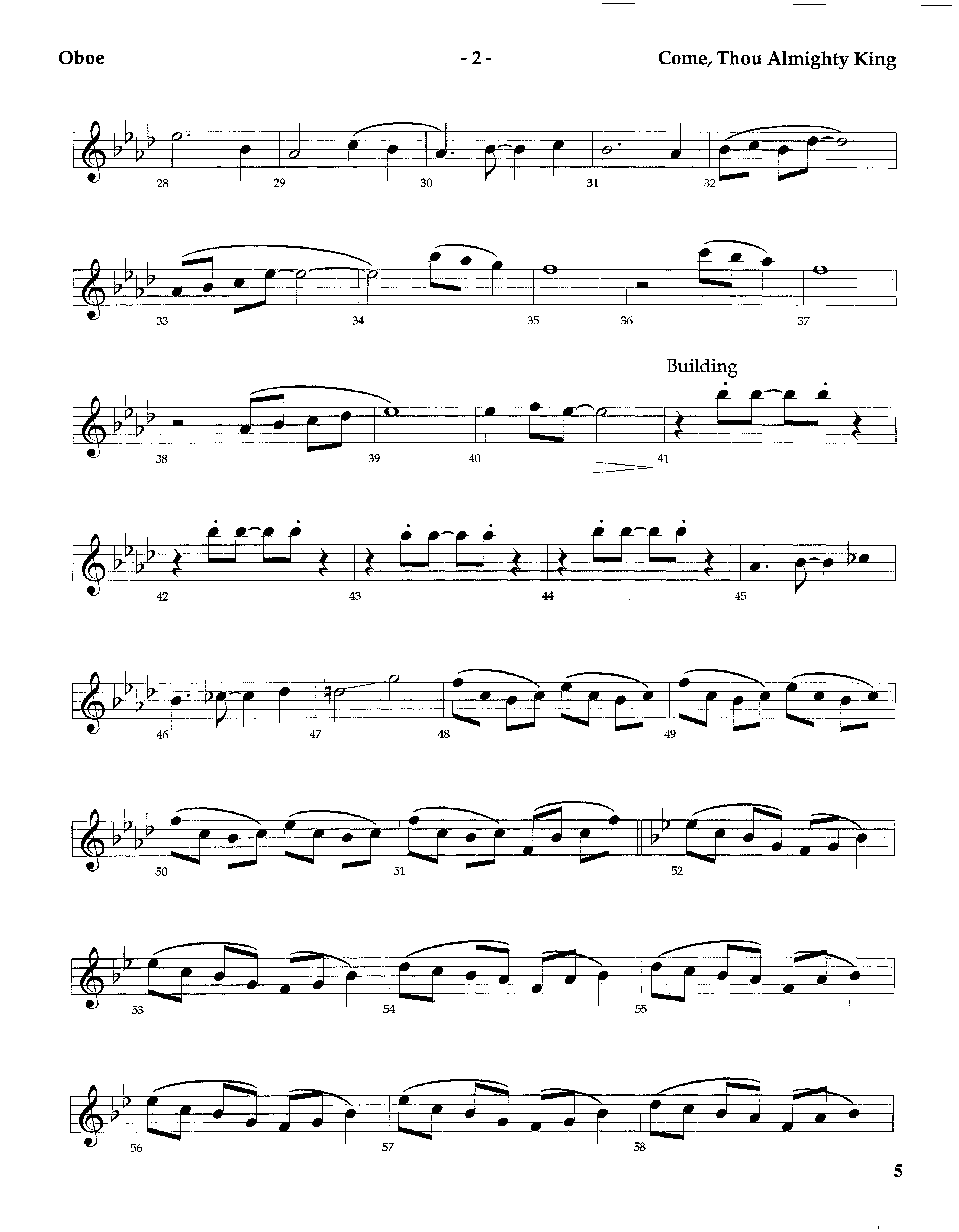 Come Thou Almighty King (Instrumental) Oboe (Lifeway Worship / Arr. Steve Dunn)