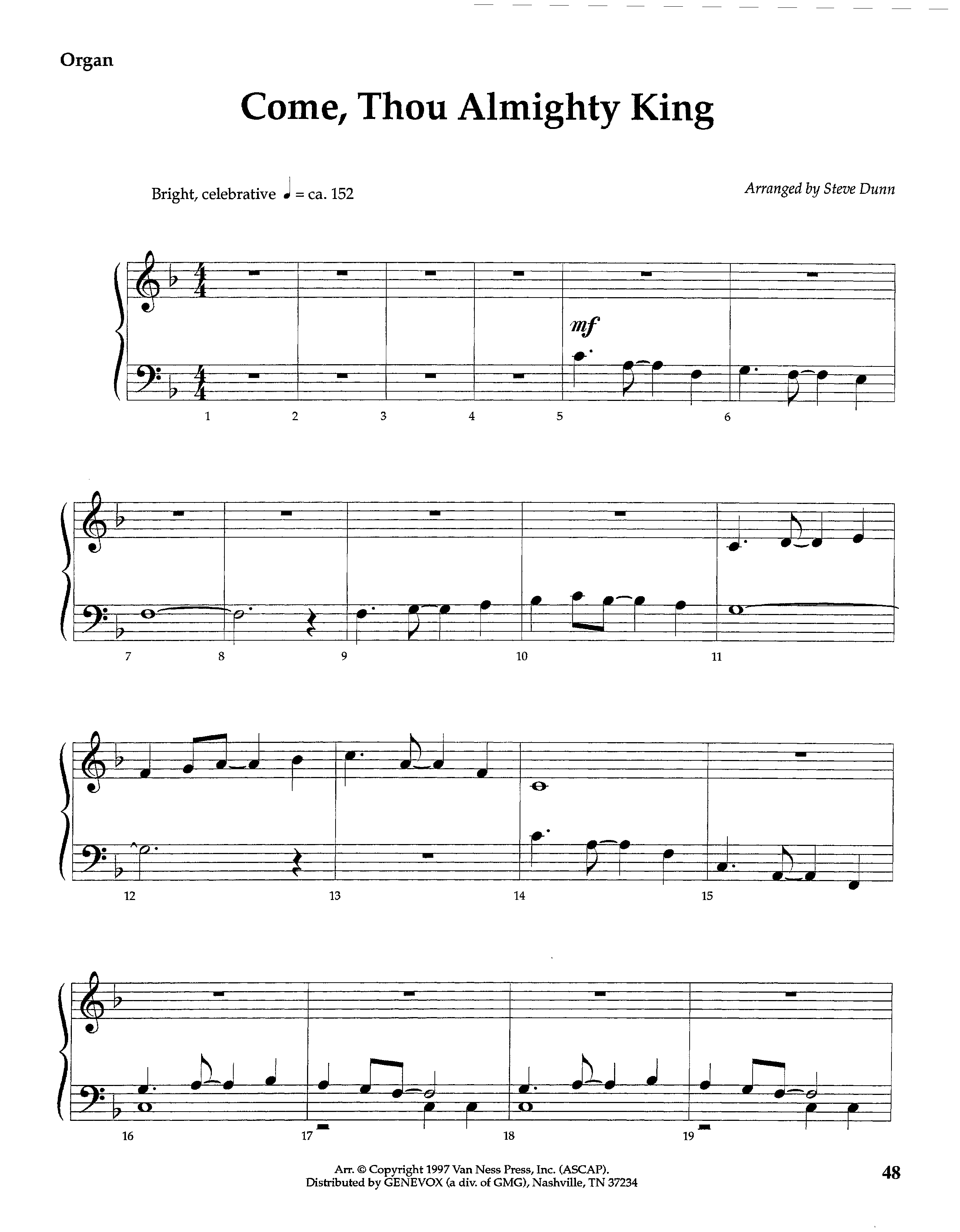 Come Thou Almighty King (Instrumental) Organ (Lifeway Worship / Arr. Steve Dunn)