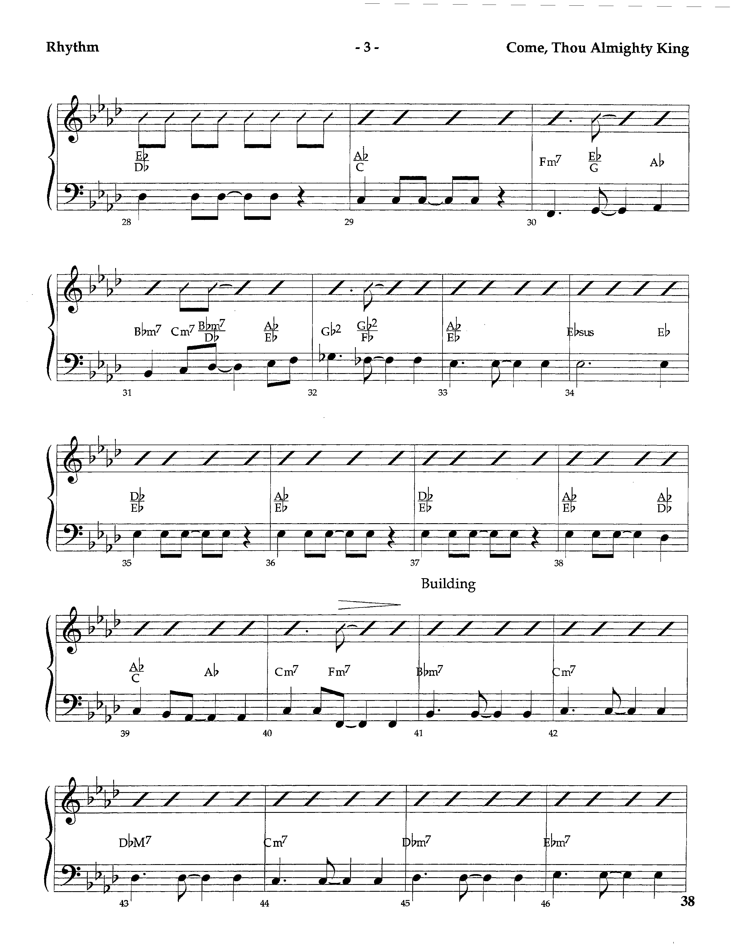 Come Thou Almighty King (Instrumental) Piano/Rhythm (Lifeway Worship / Arr. Steve Dunn)