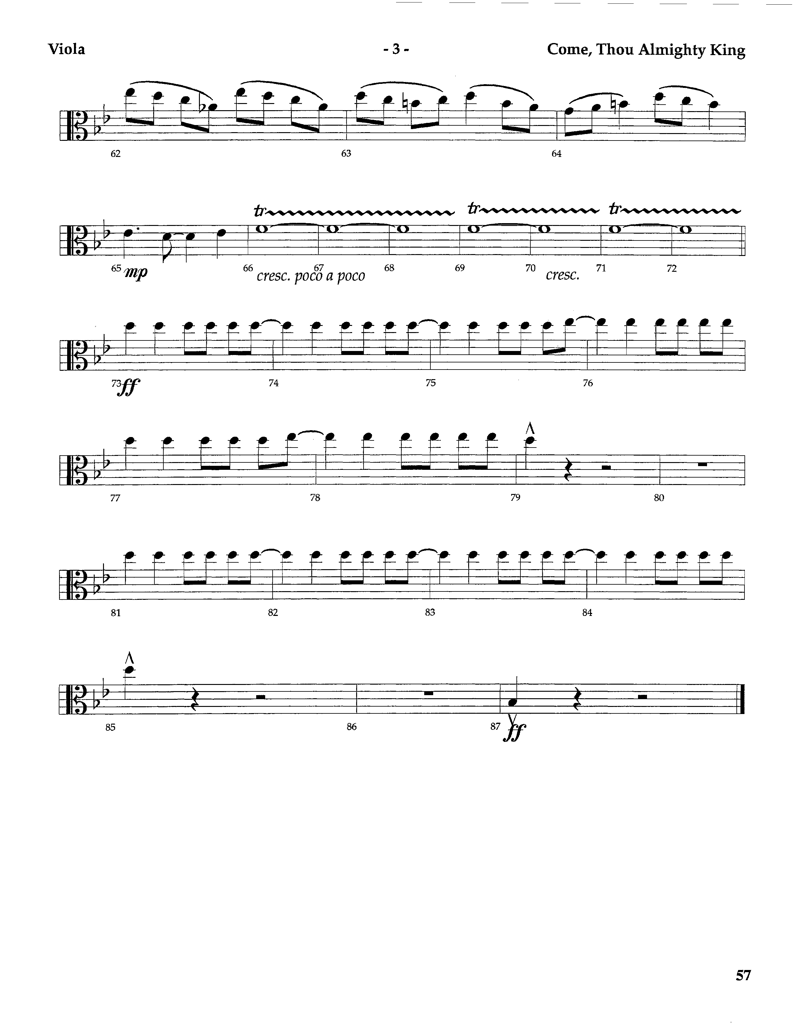 Come Thou Almighty King (Instrumental) Viola (Lifeway Worship / Arr. Steve Dunn)