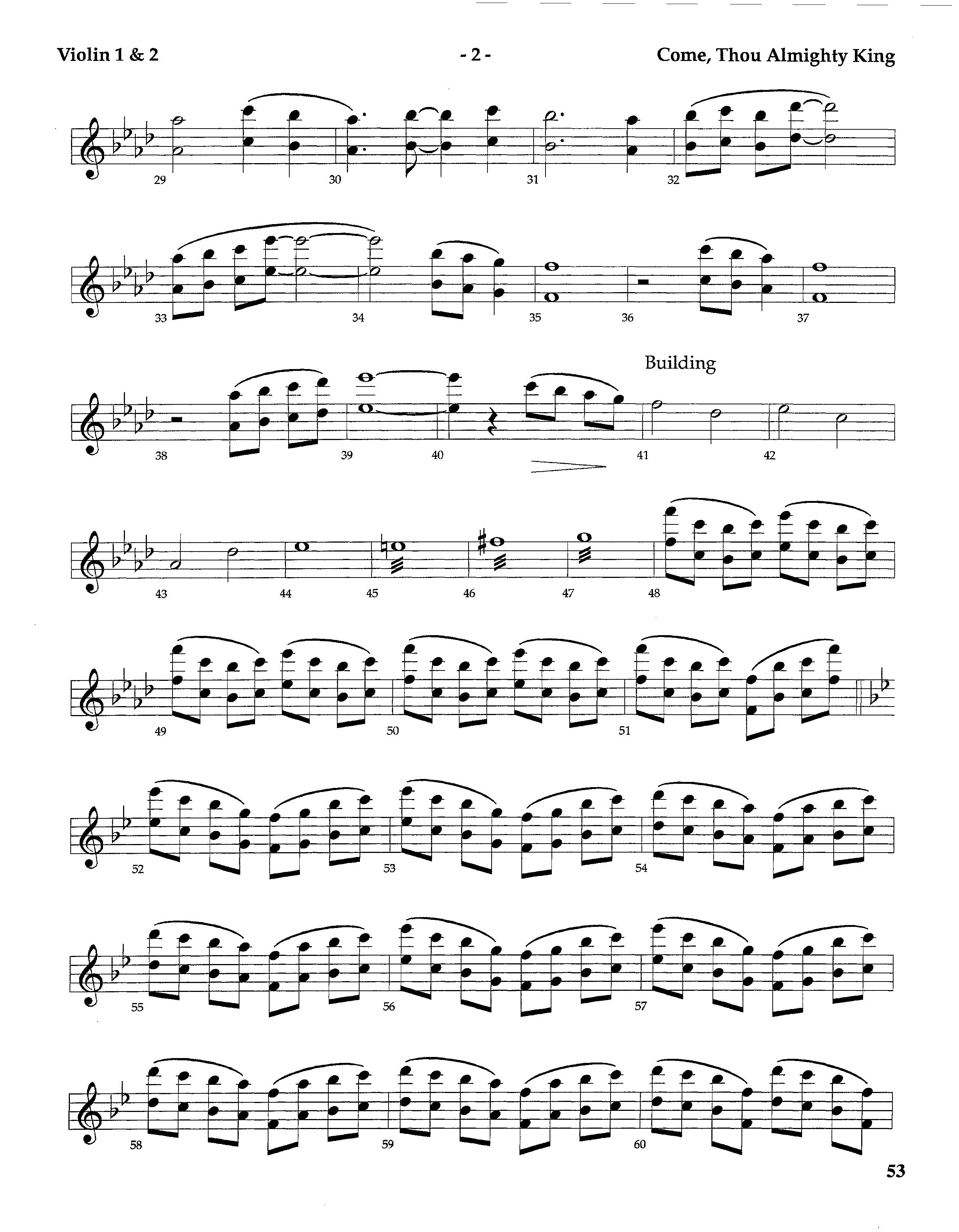 Come Thou Almighty King (Instrumental) Violin 1/2 (Lifeway Worship / Arr. Steve Dunn)