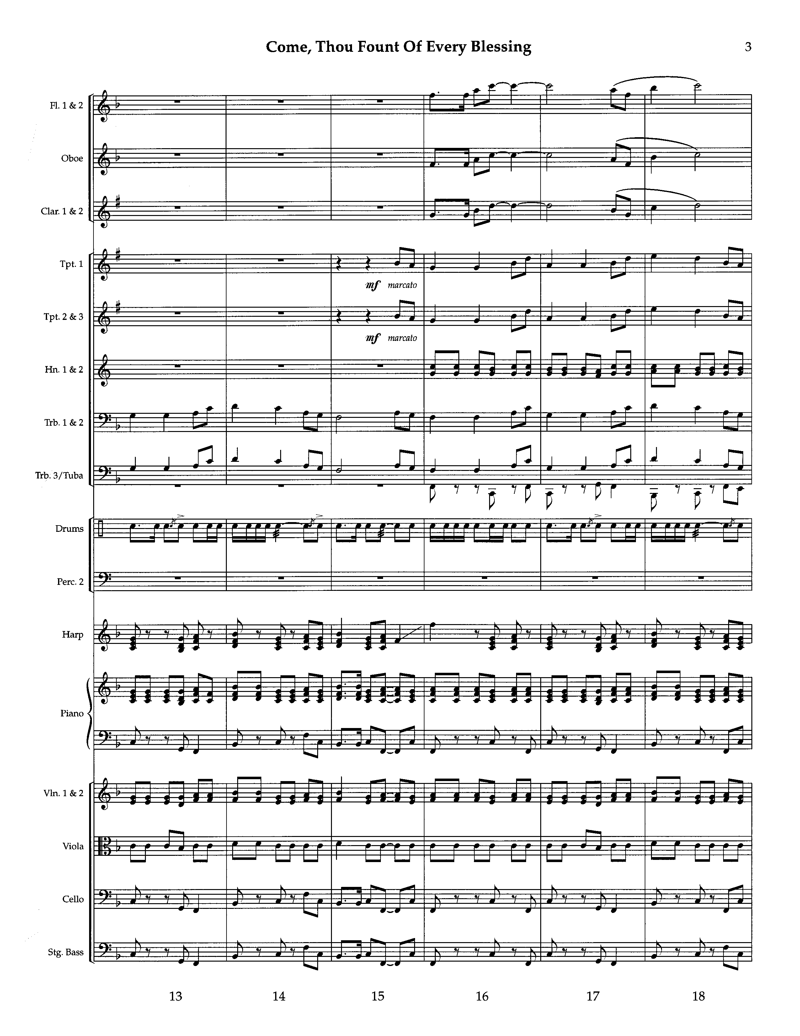 Come Thou Fount Of Every Blessing (Instrumental) Orchestration (Lifeway Worship / Arr. Jeff Cranfill)