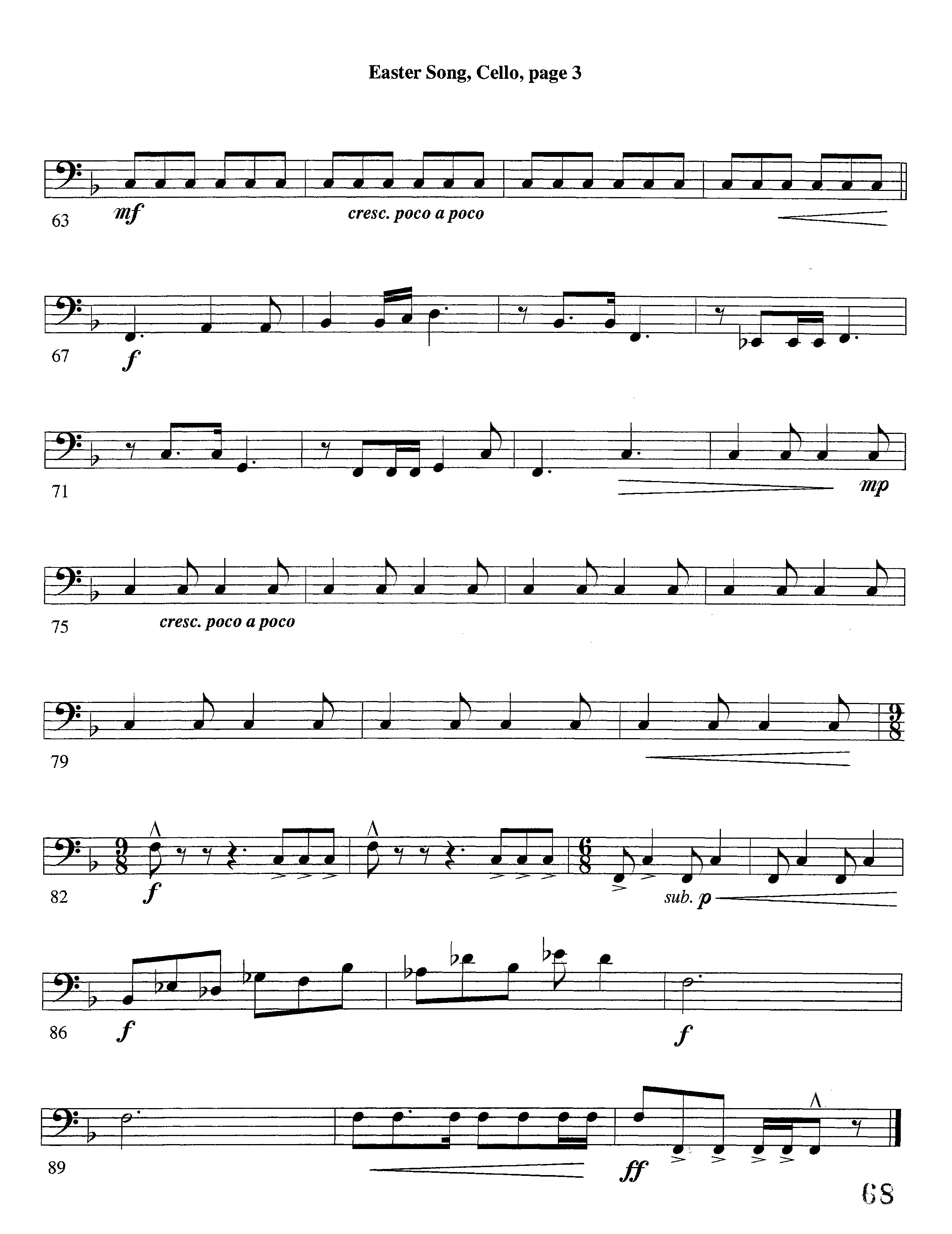 Easter Song (Instrumental) Cello (Lifeway Worship / Arr. Steve Dunn)