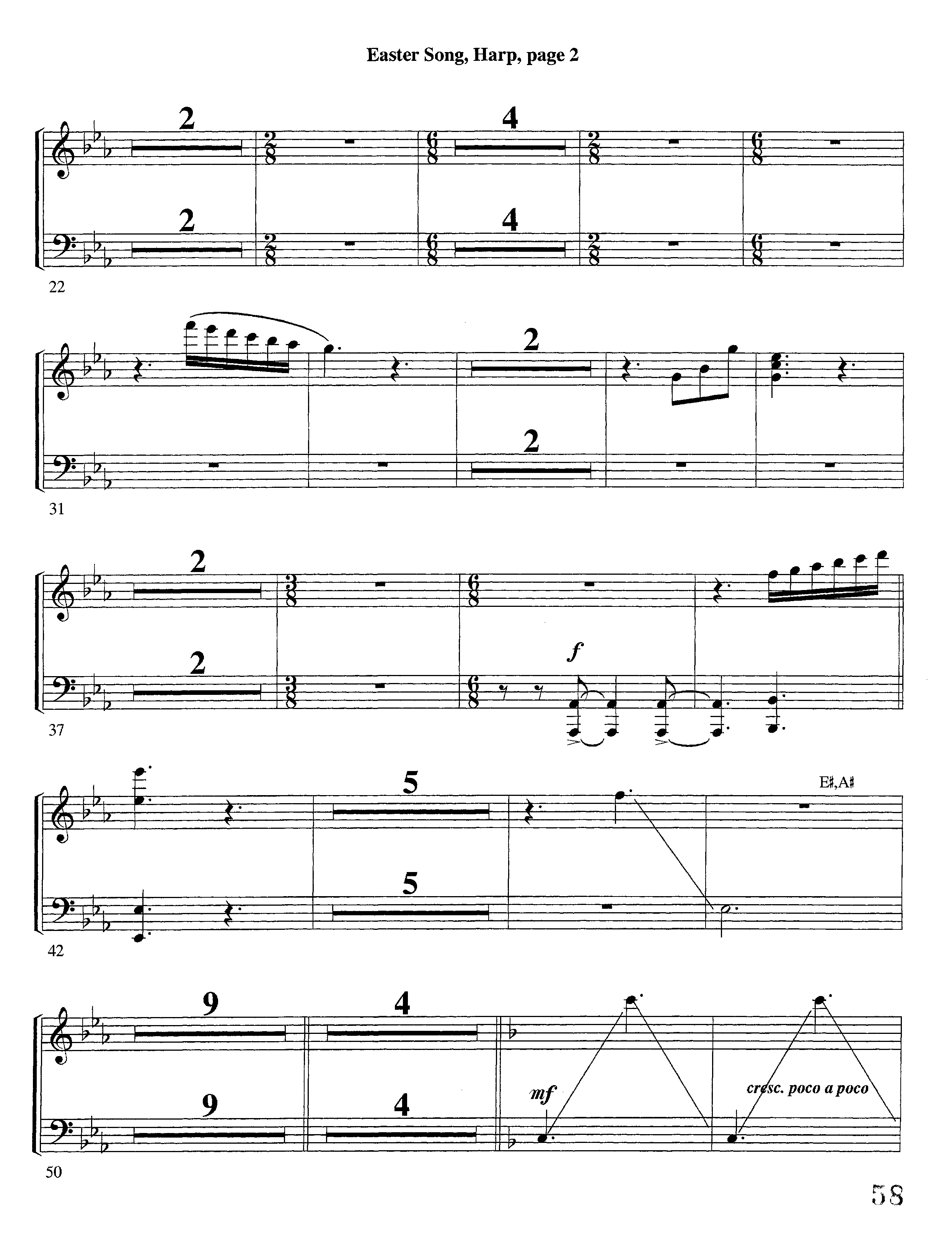 Easter Song (Instrumental) Harp (Lifeway Worship / Arr. Steve Dunn)