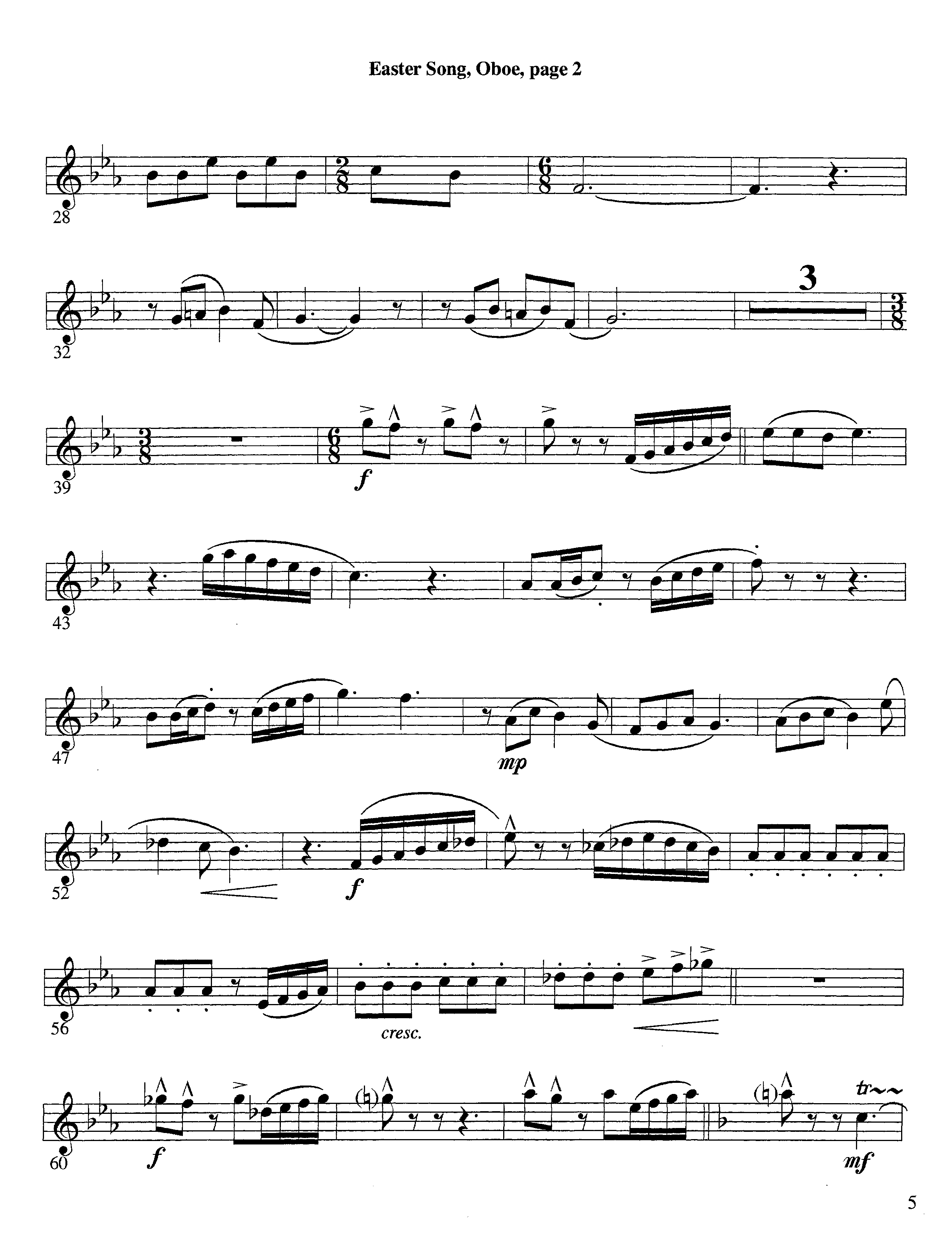 Easter Song (Instrumental) Oboe (Lifeway Worship / Arr. Steve Dunn)