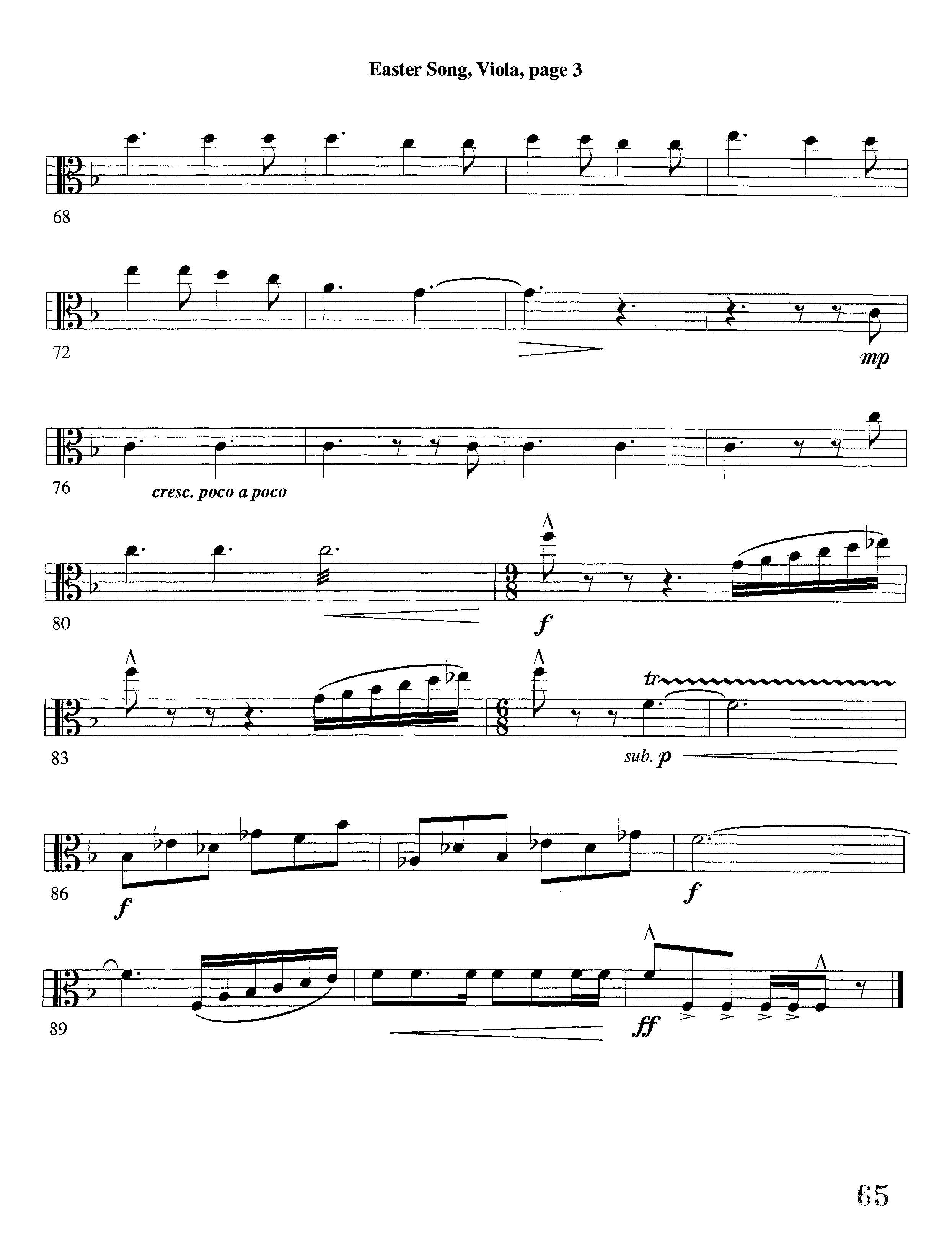 Easter Song (Instrumental) Viola (Lifeway Worship / Arr. Steve Dunn)