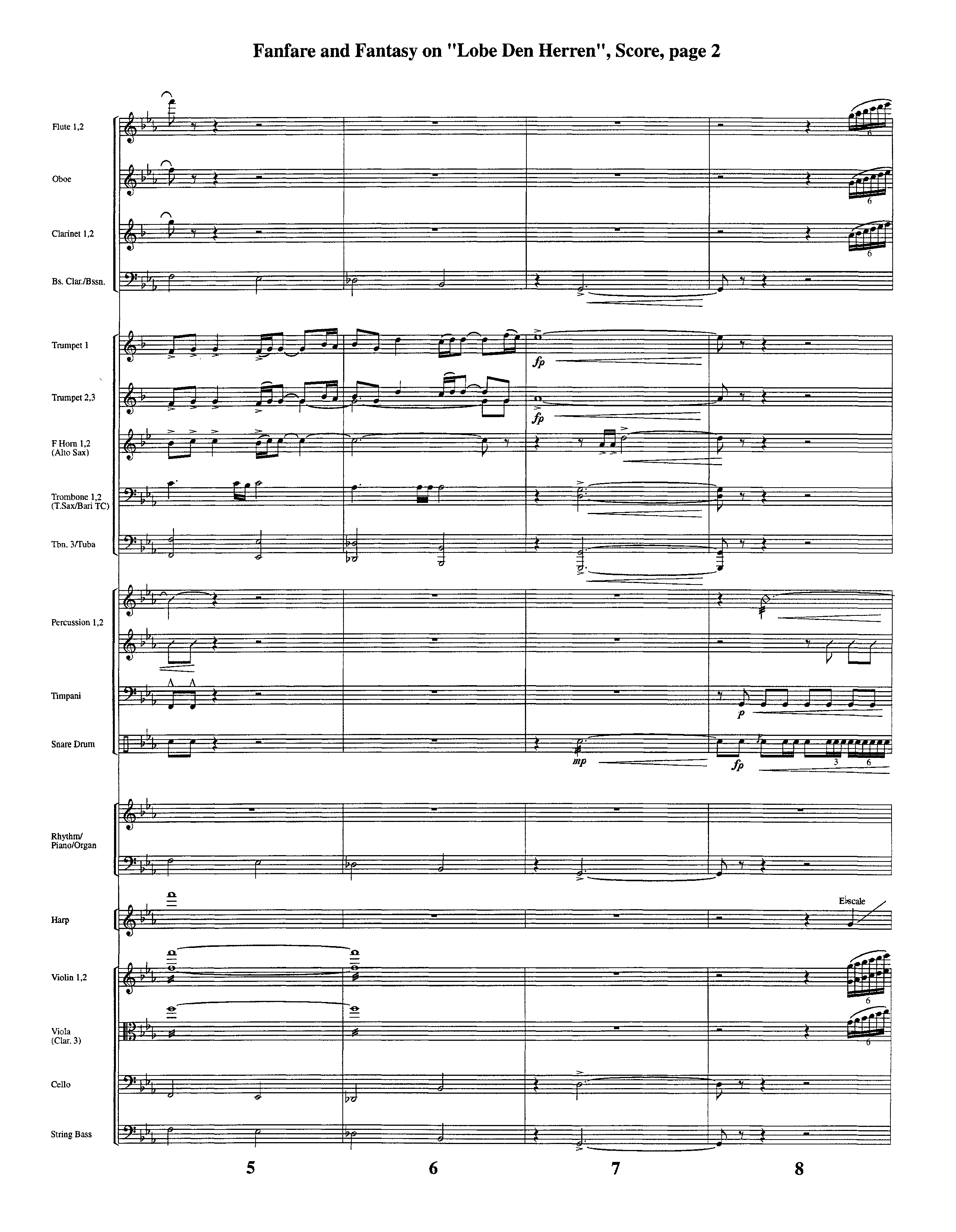 Fanfare and Fantasy on Lobe Den Herren (Instrumental) Orchestration (Lifeway Worship / Arr. Ed Dickinson)