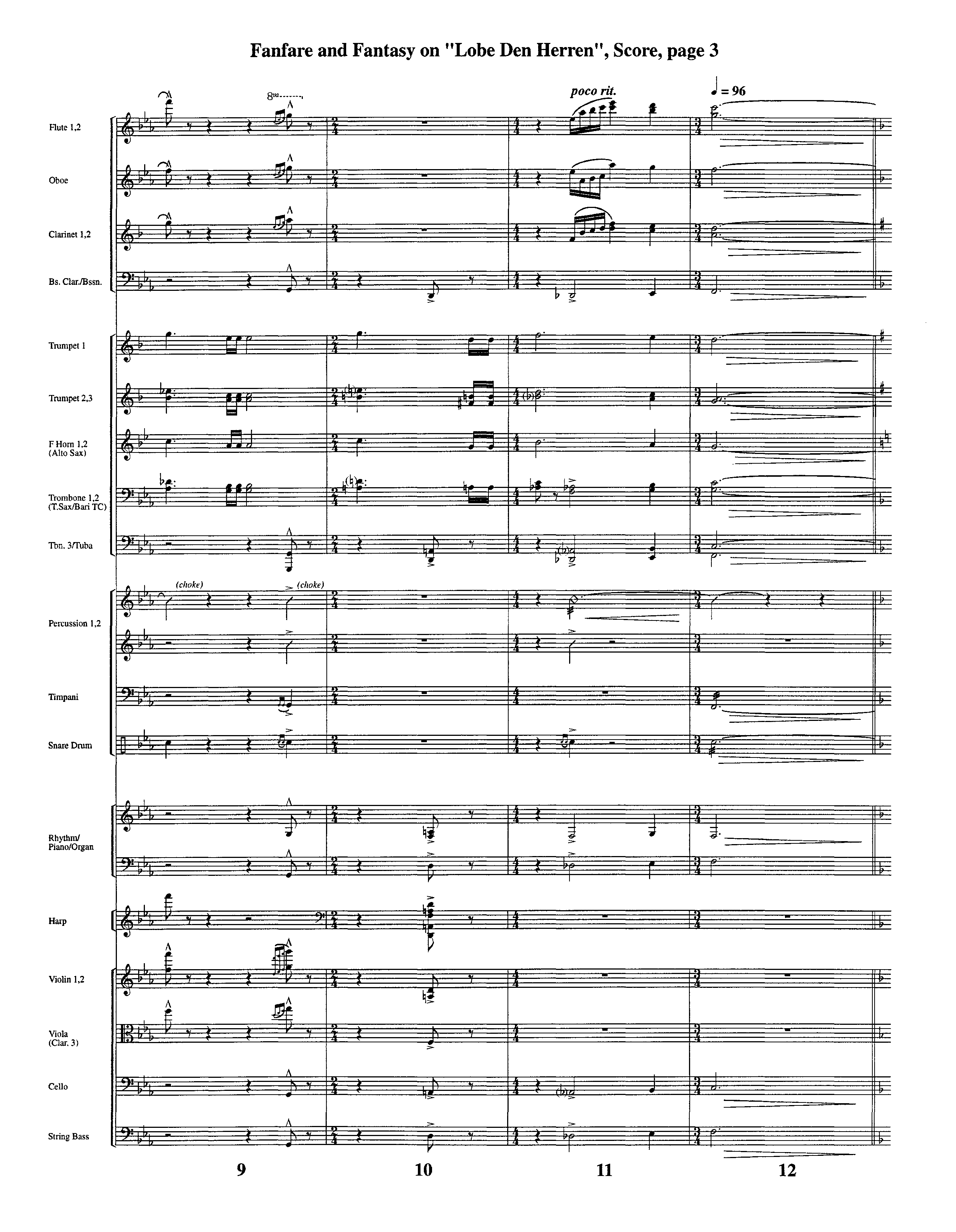 Fanfare and Fantasy on Lobe Den Herren (Instrumental) Orchestration (Lifeway Worship / Arr. Ed Dickinson)