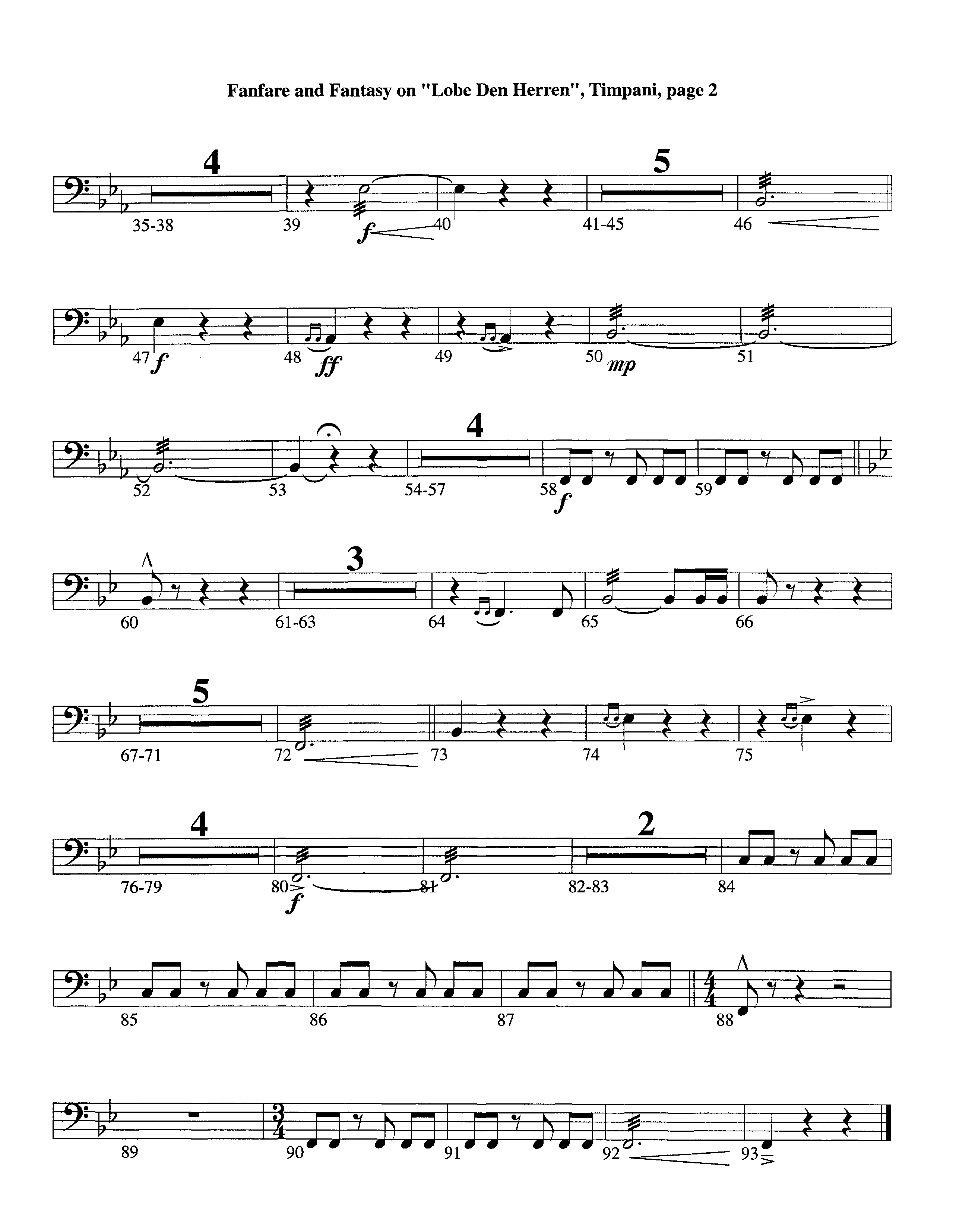 Fanfare and Fantasy on Lobe Den Herren (Instrumental) Timpani (Lifeway Worship / Arr. Ed Dickinson)