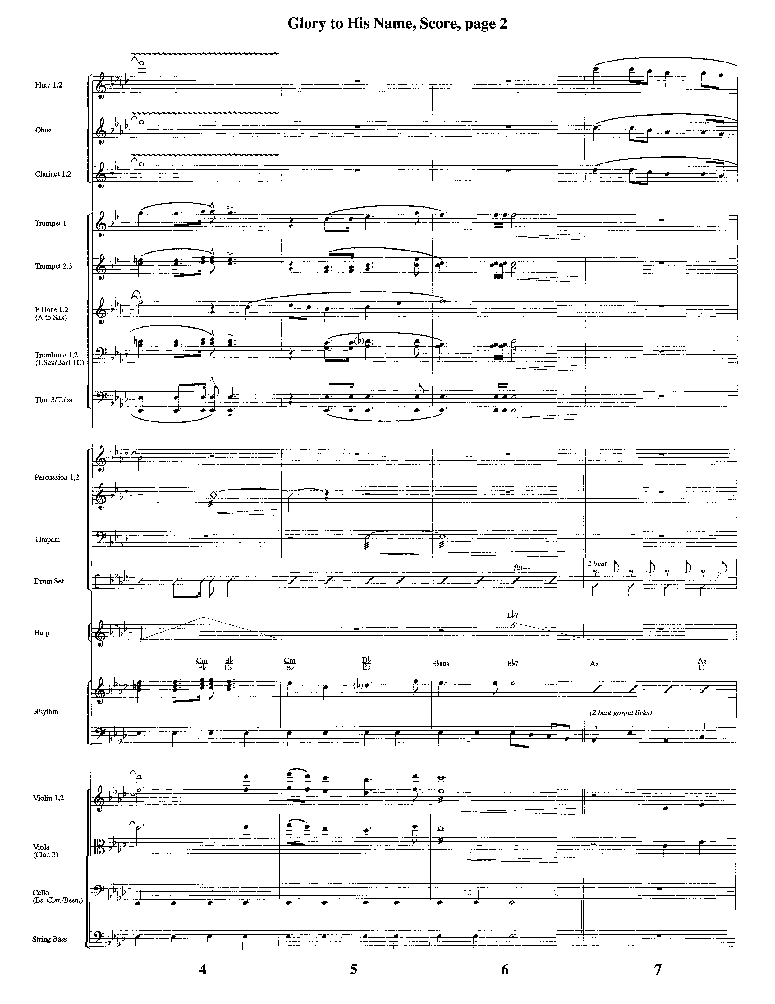 Glory To His Name (Instrumental) Orchestration (Lifeway Worship / Arr. Richard Kingsmore)