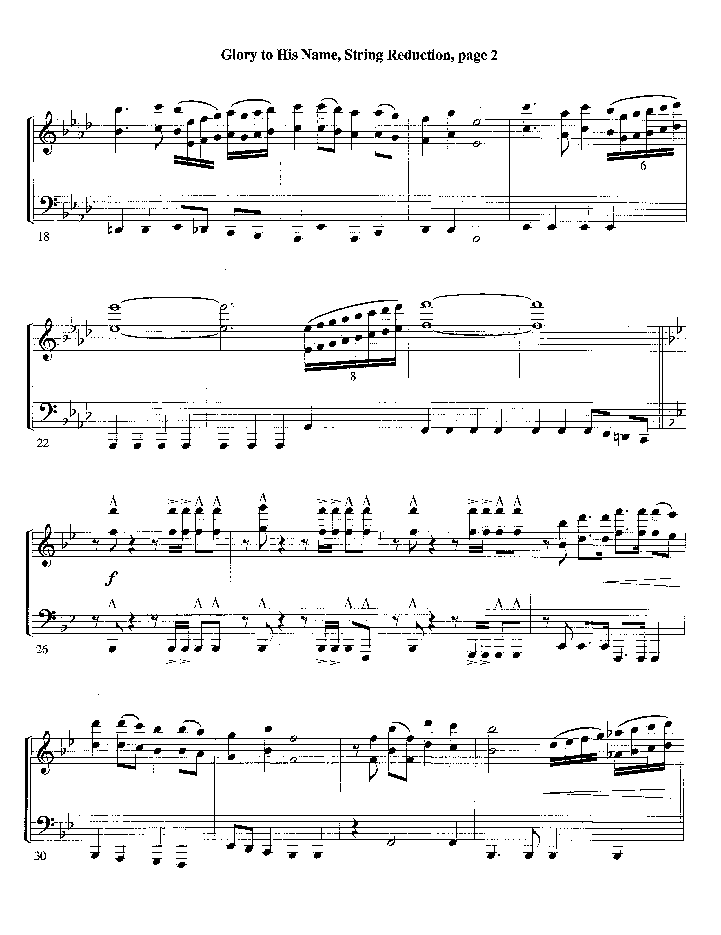 Glory To His Name (Instrumental) String Reduction (Lifeway Worship / Arr. Richard Kingsmore)