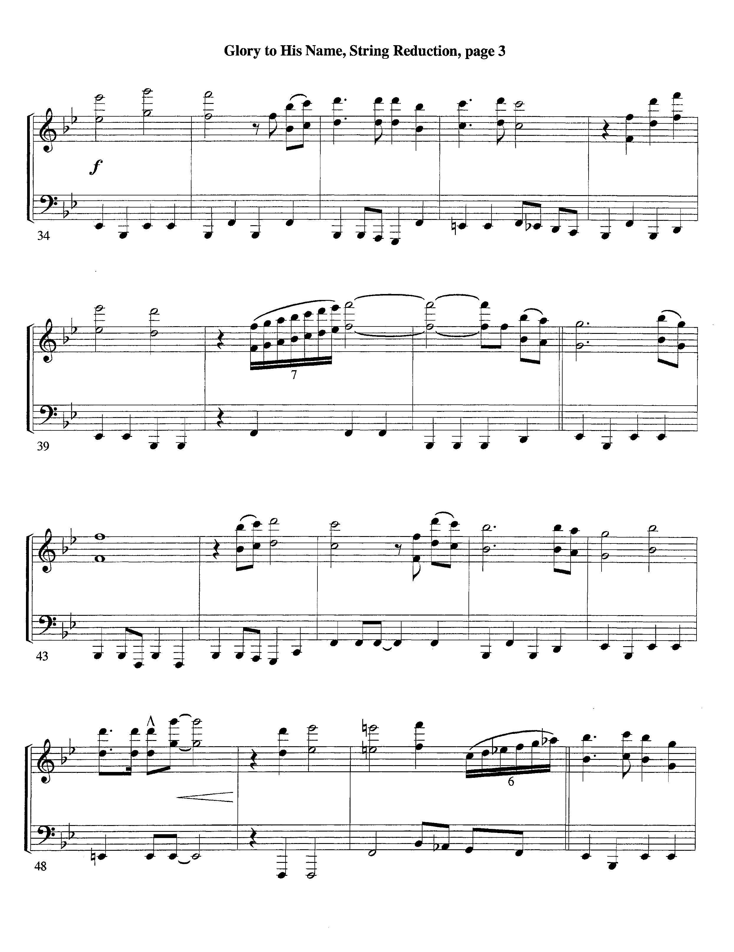 Glory To His Name (Instrumental) String Reduction (Lifeway Worship / Arr. Richard Kingsmore)