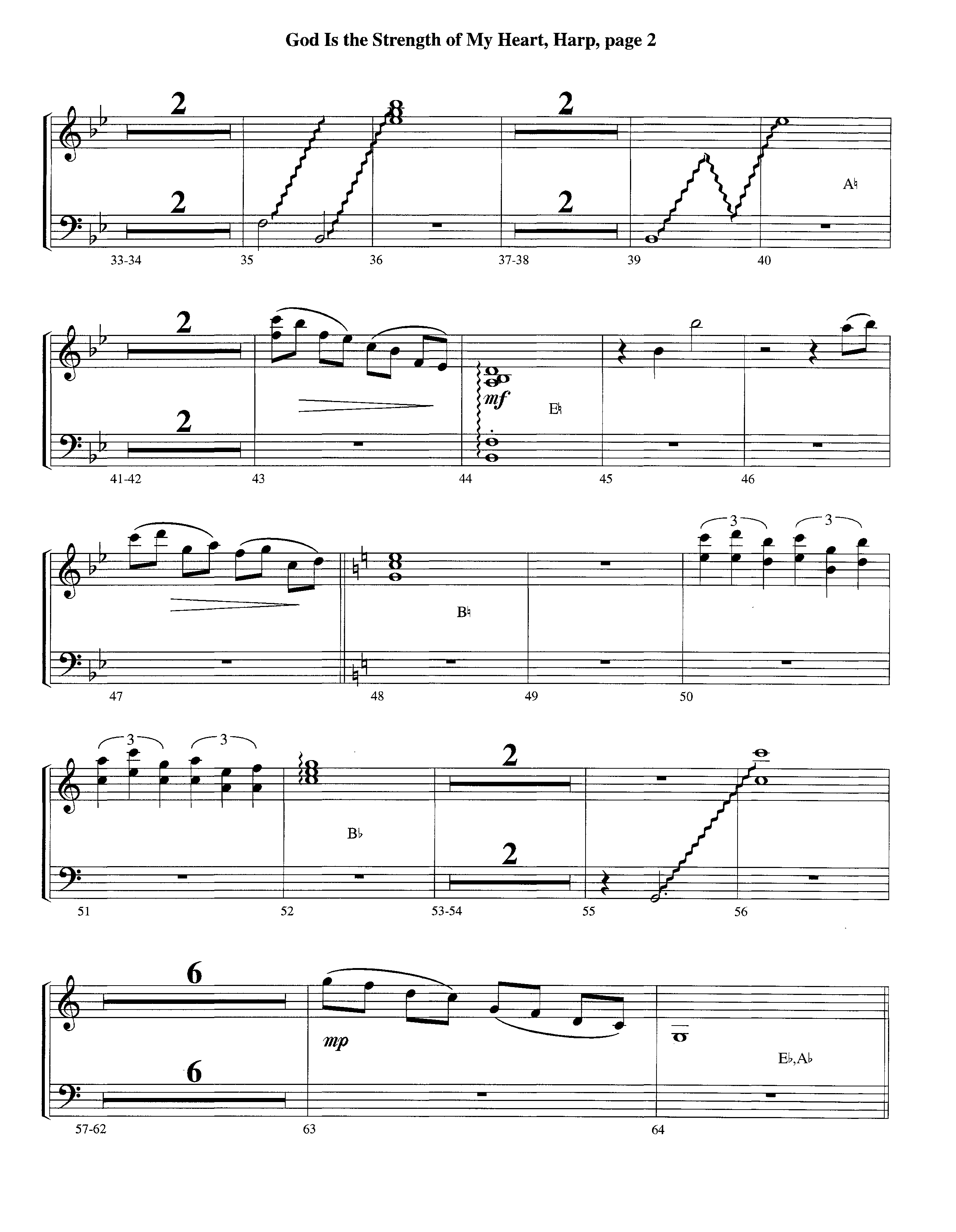 God Is The Strength Of My Heart (Instrumental) Harp (Lifeway Worship / Arr. Steve Dunn)