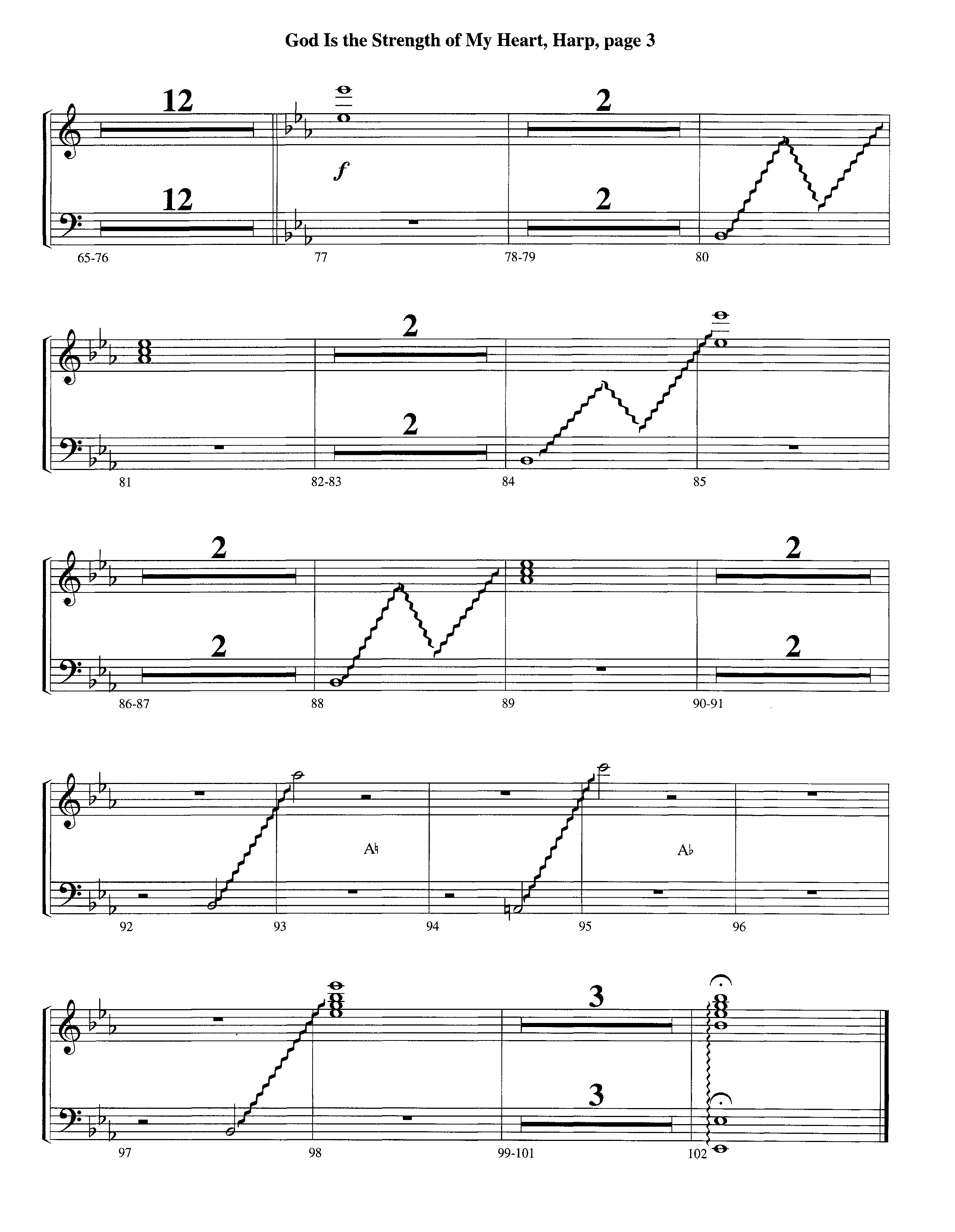 God Is The Strength Of My Heart (Instrumental) Harp (Lifeway Worship / Arr. Steve Dunn)