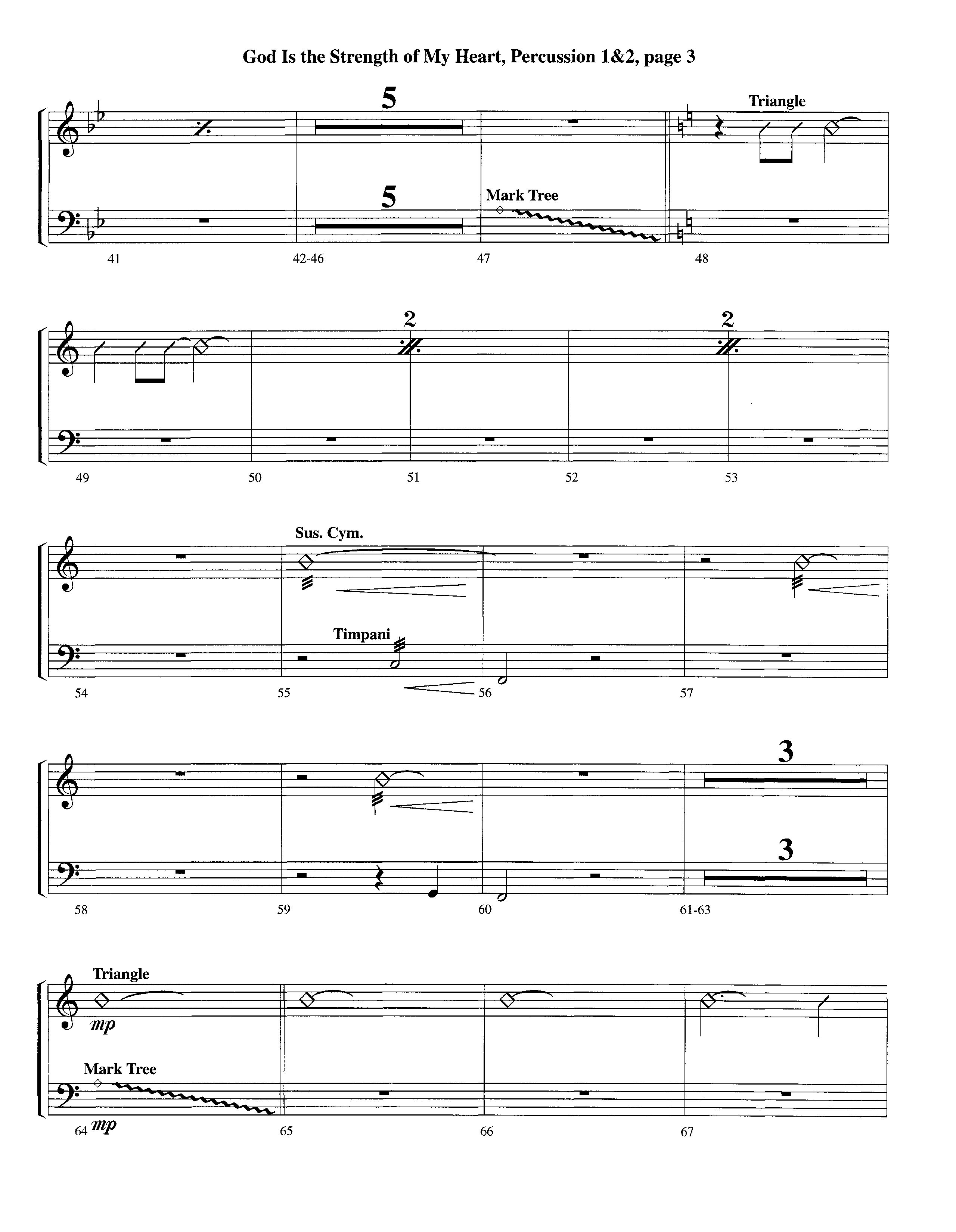 God Is The Strength Of My Heart (Instrumental) Percussion 1/2 (Lifeway Worship / Arr. Steve Dunn)