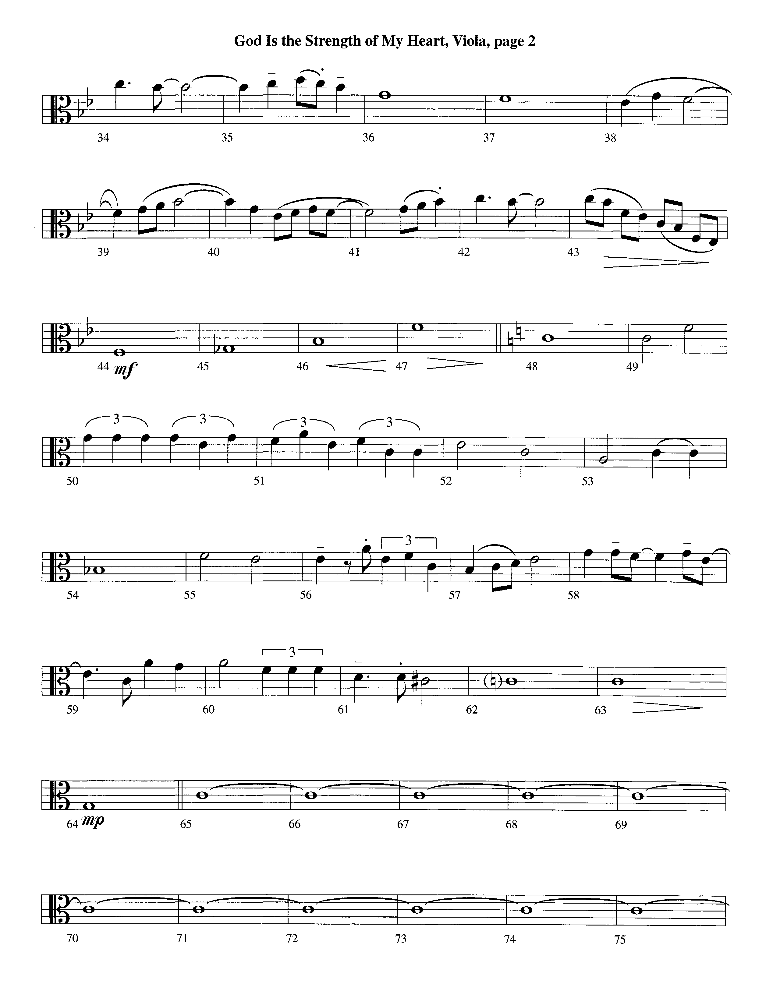 God Is The Strength Of My Heart (Instrumental) Viola (Lifeway Worship / Arr. Steve Dunn)