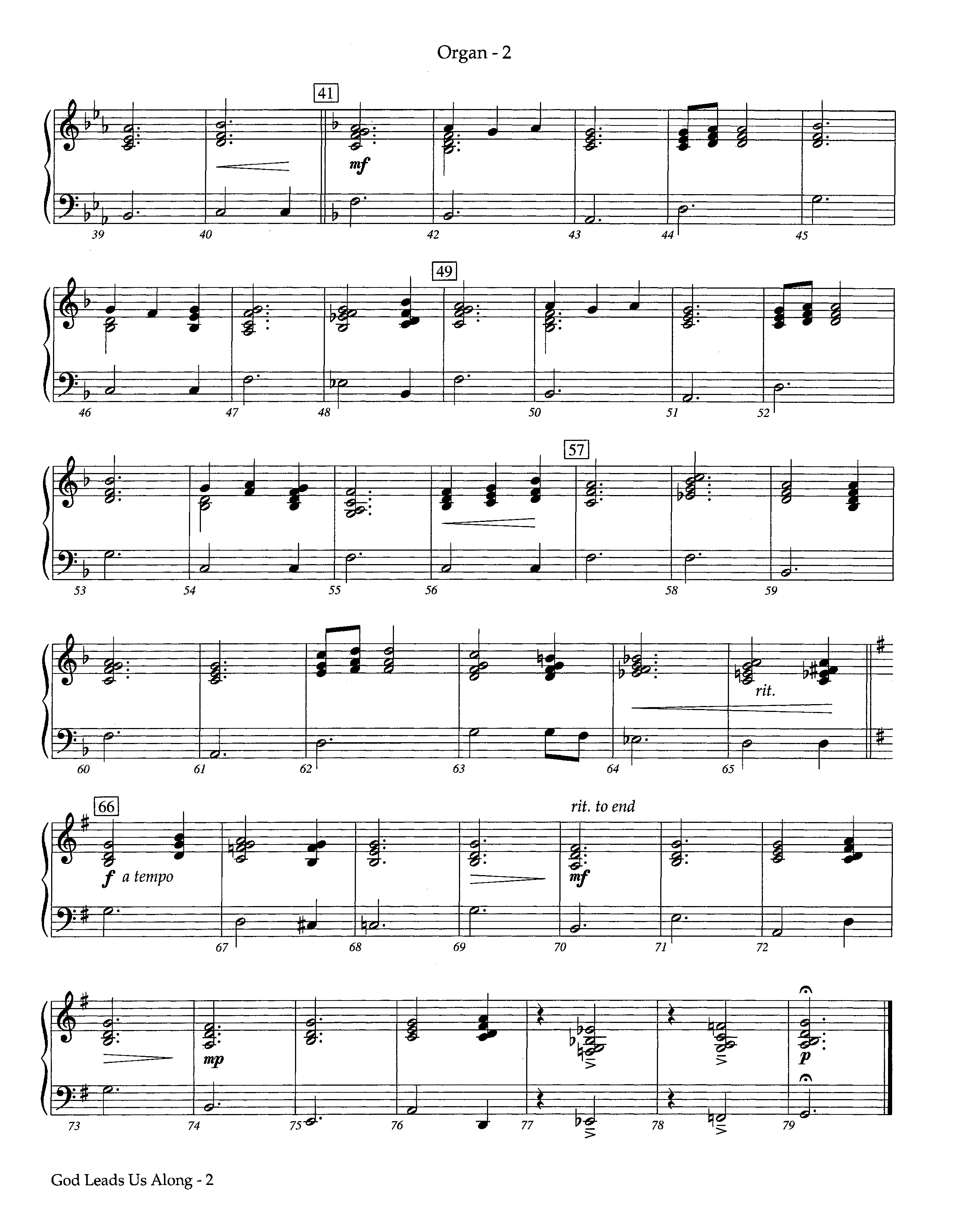 God Leads Us Along (Instrumental) Organ (Lifeway Worship / Arr. Tom Payne)