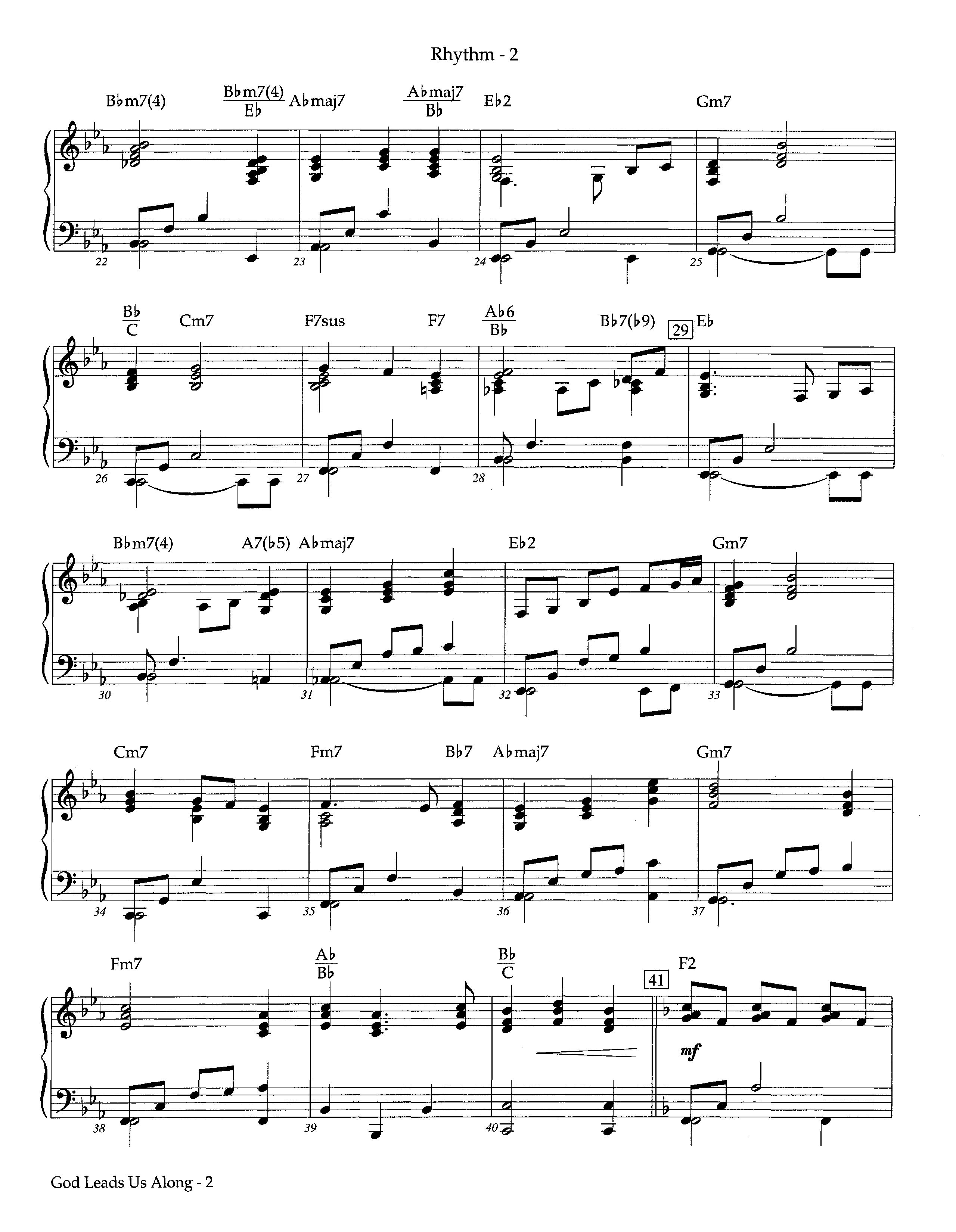 God Leads Us Along (Instrumental) Piano/Rhythm (Lifeway Worship / Arr. Tom Payne)