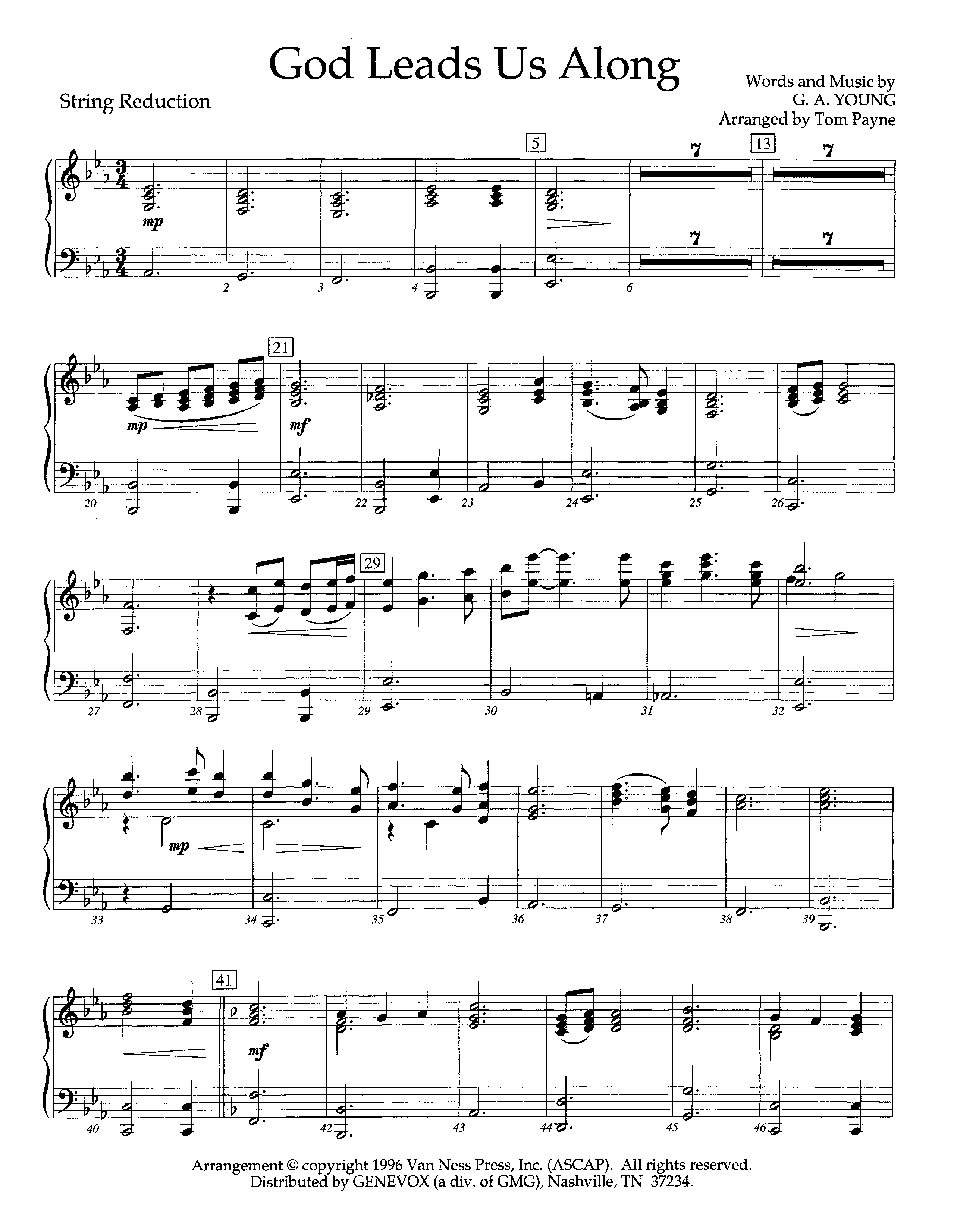 God Leads Us Along (Instrumental) String Reduction (Lifeway Worship / Arr. Tom Payne)