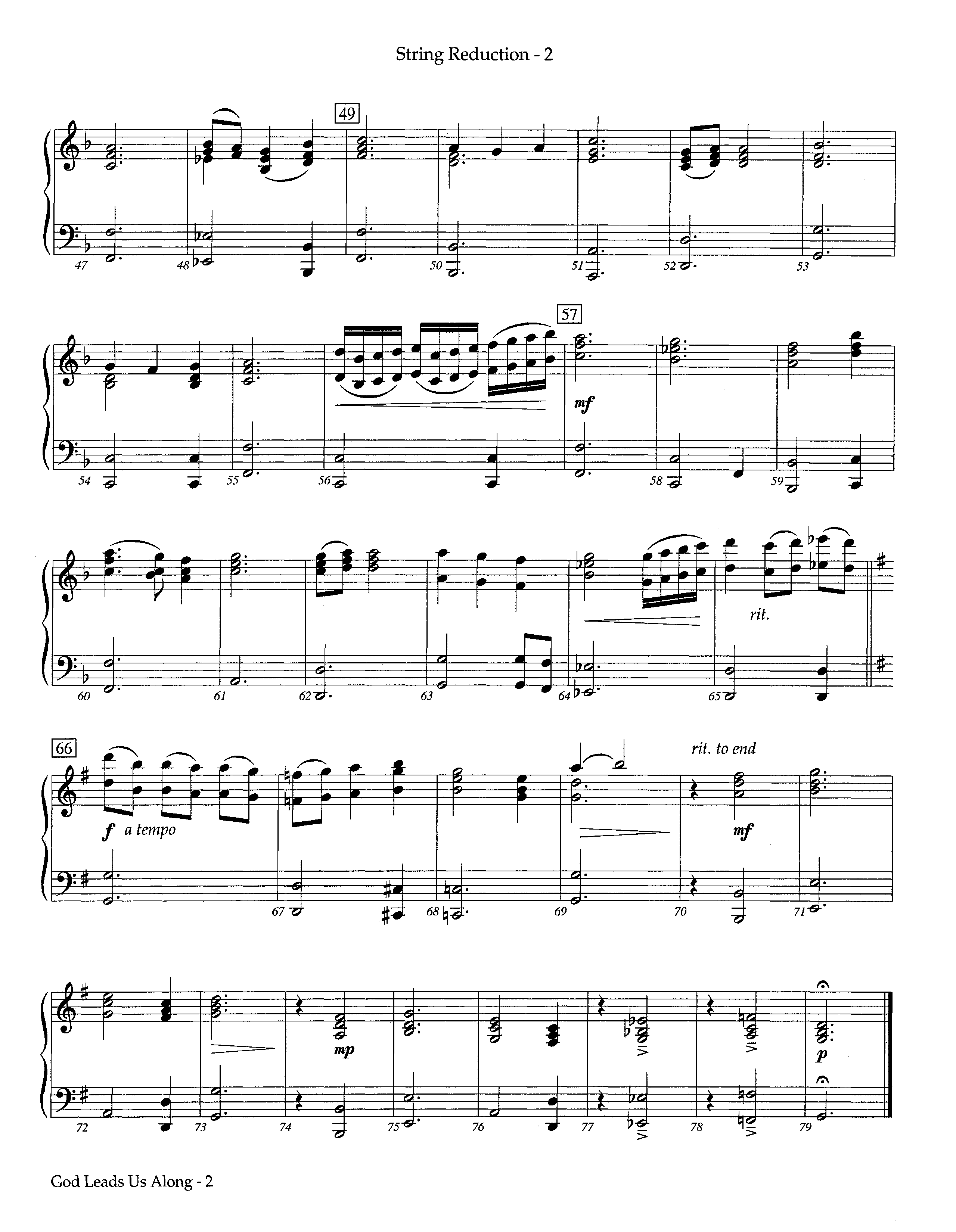 God Leads Us Along (Instrumental) String Reduction (Lifeway Worship / Arr. Tom Payne)