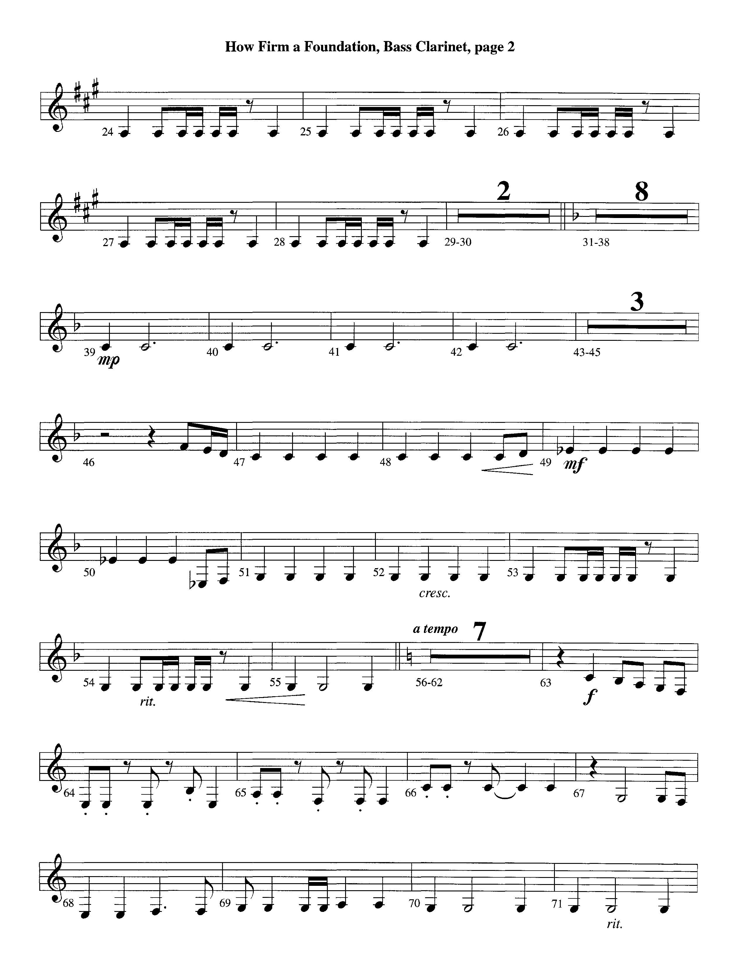 How Firm A Foundation (Instrumental) Bass Clarinet (Lifeway Worship / Arr. Jeff Cranfill)