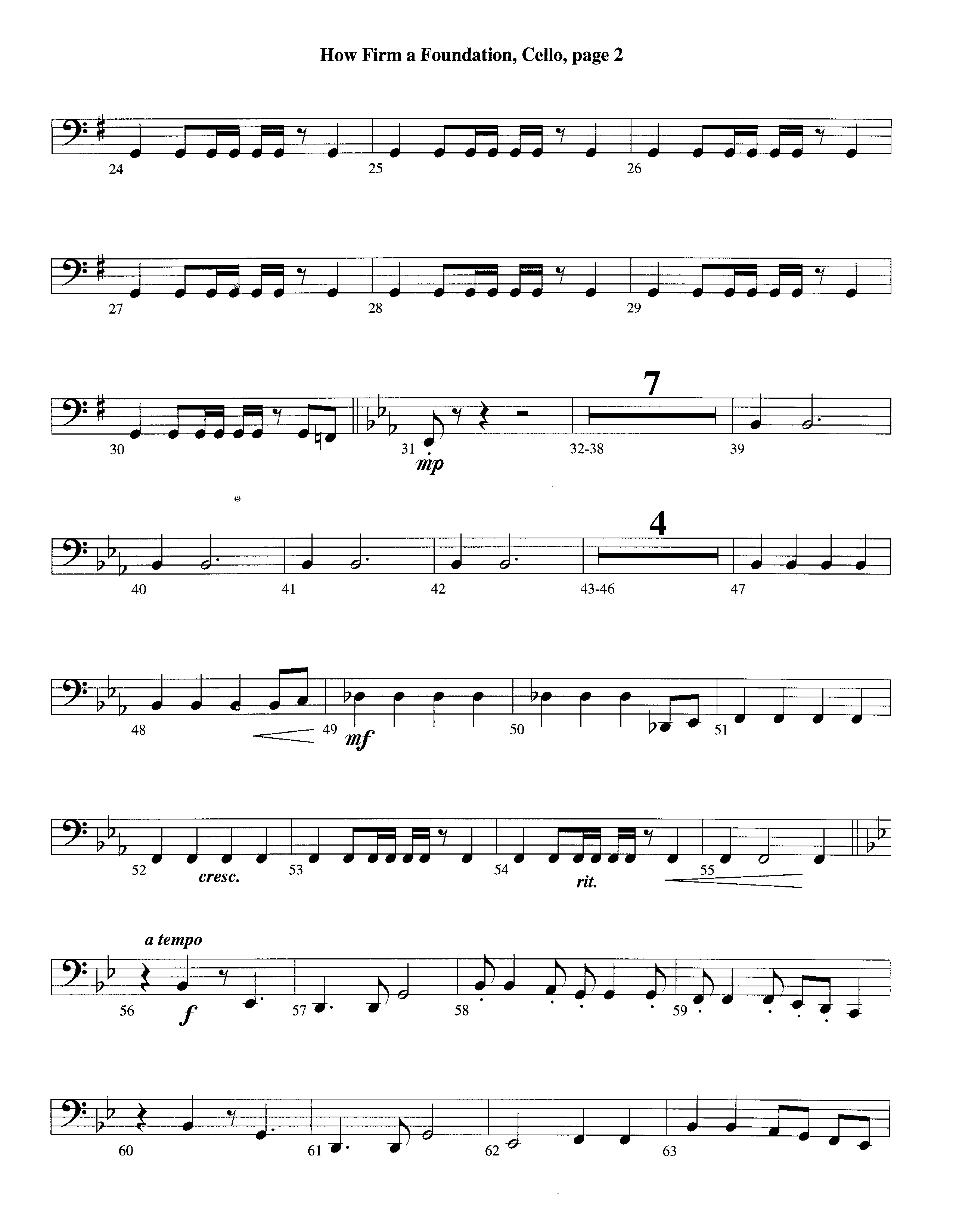 How Firm A Foundation (Instrumental) Cello (Lifeway Worship / Arr. Jeff Cranfill)