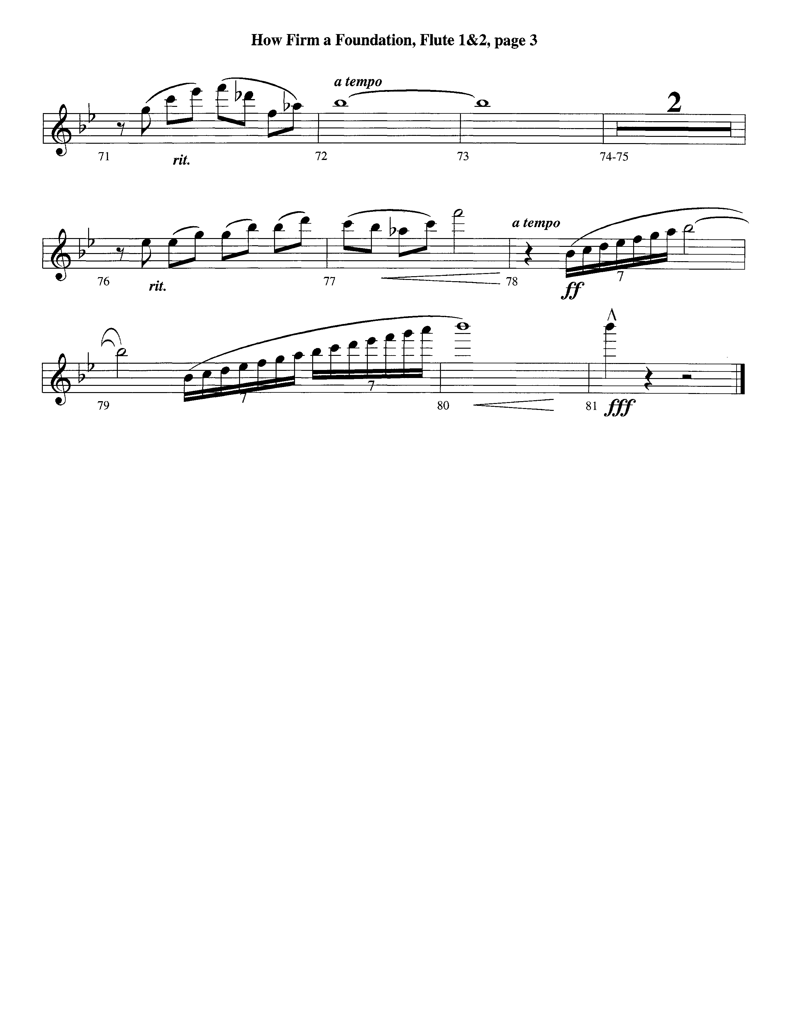 How Firm A Foundation (Instrumental) Flute 1/2 (Lifeway Worship / Arr. Jeff Cranfill)