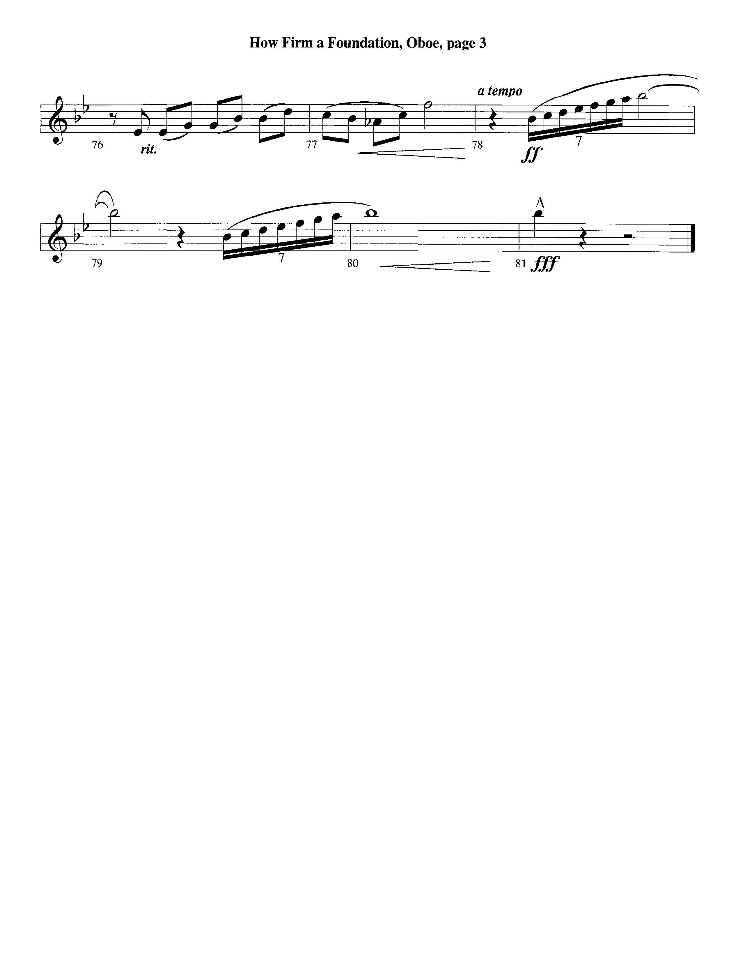 How Firm A Foundation (Instrumental) Oboe (Lifeway Worship / Arr. Jeff Cranfill)