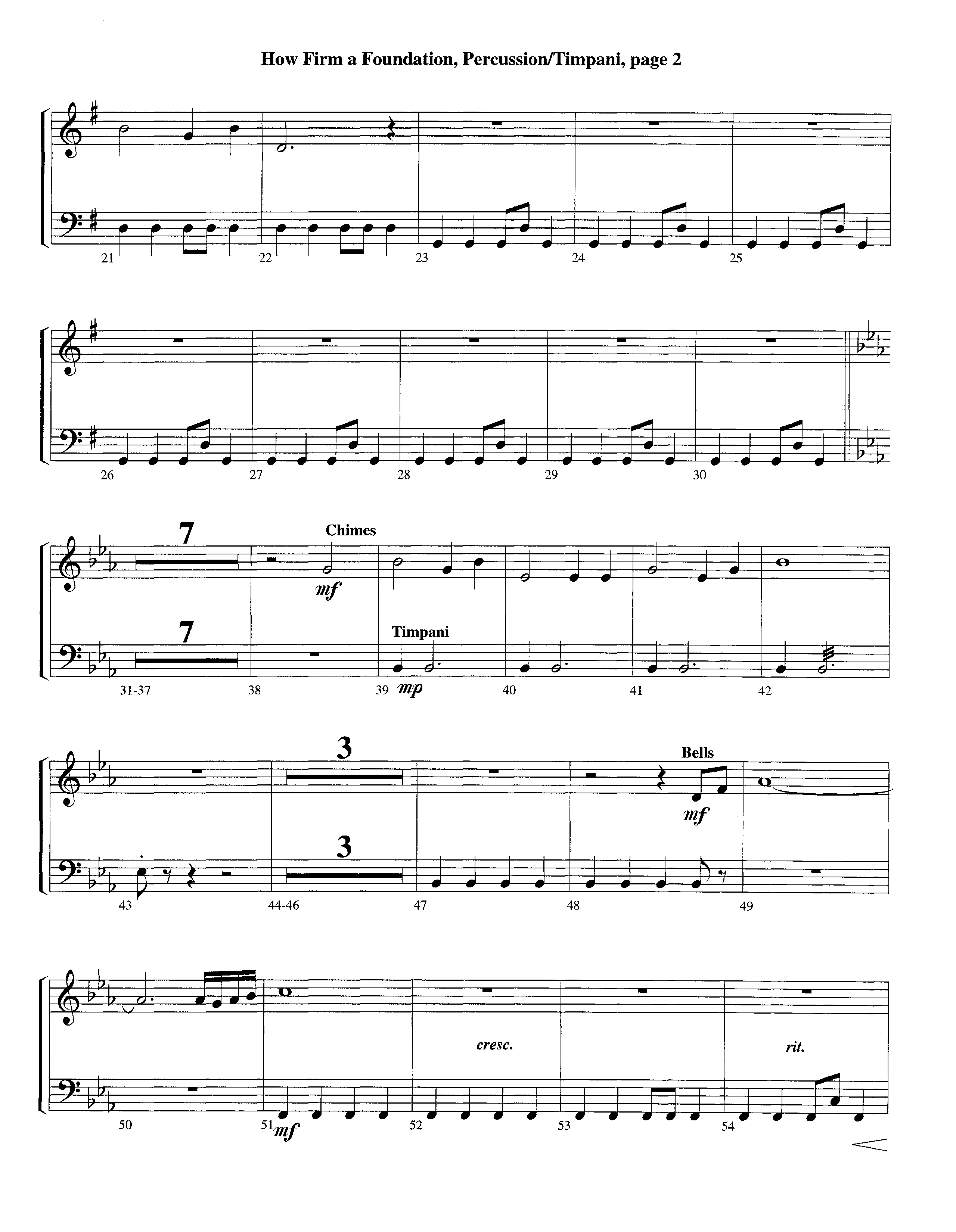 How Firm A Foundation (Instrumental) Percussion (Lifeway Worship / Arr. Jeff Cranfill)