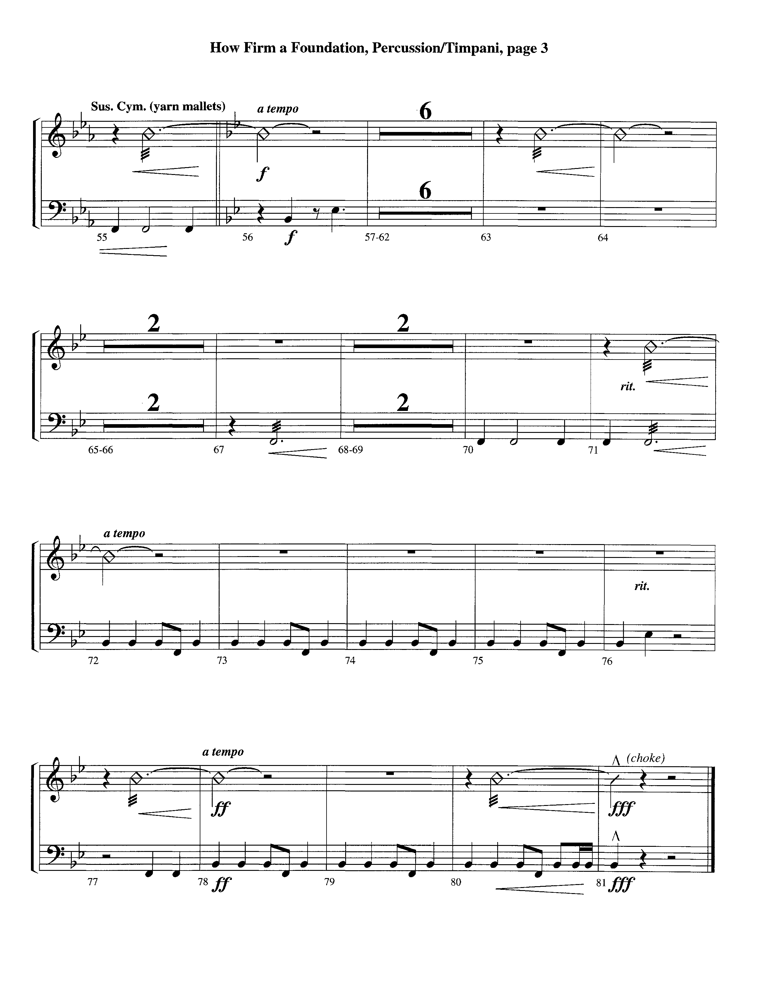 How Firm A Foundation (Instrumental) Percussion (Lifeway Worship / Arr. Jeff Cranfill)