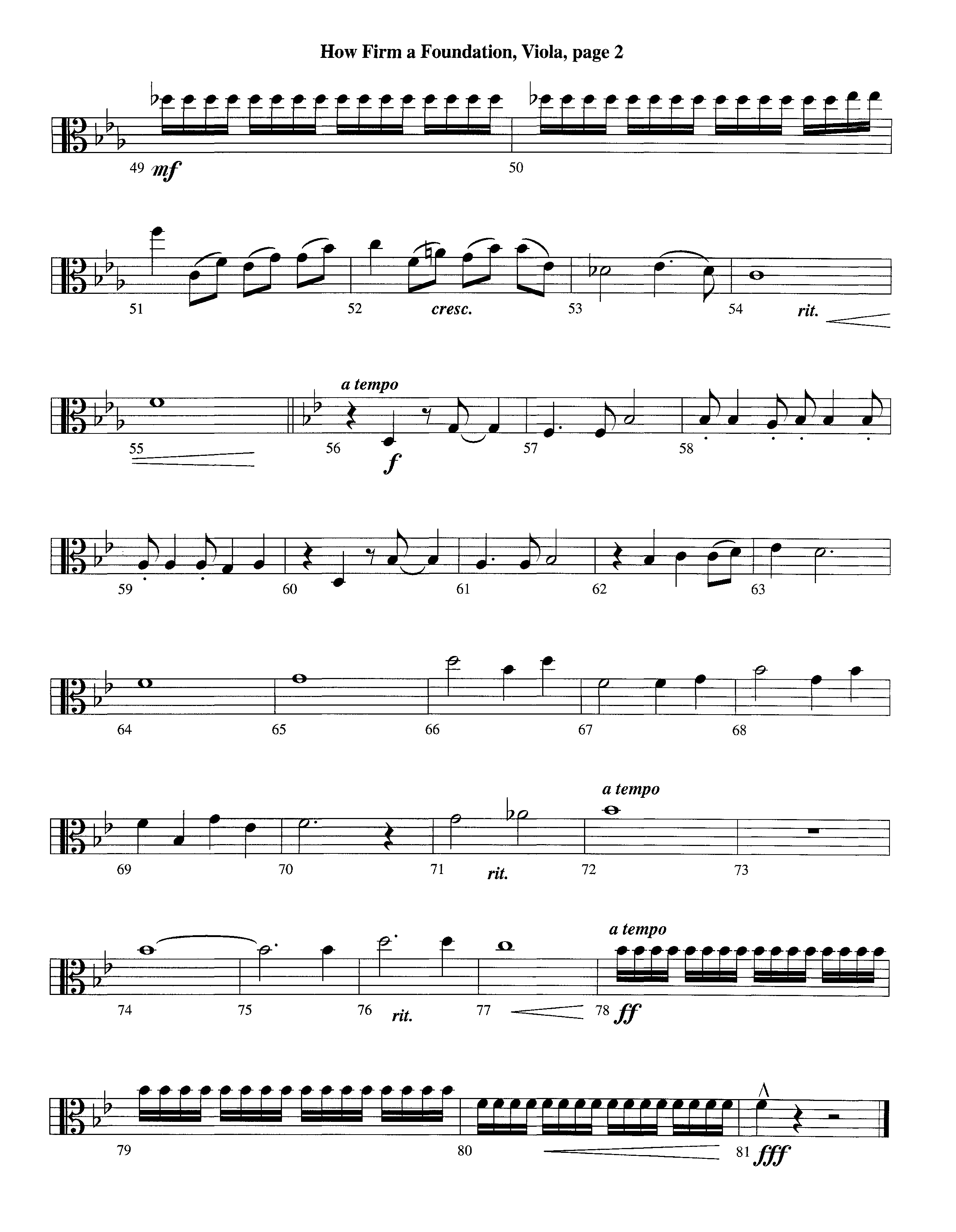 How Firm A Foundation (Instrumental) Viola (Lifeway Worship / Arr. Jeff Cranfill)