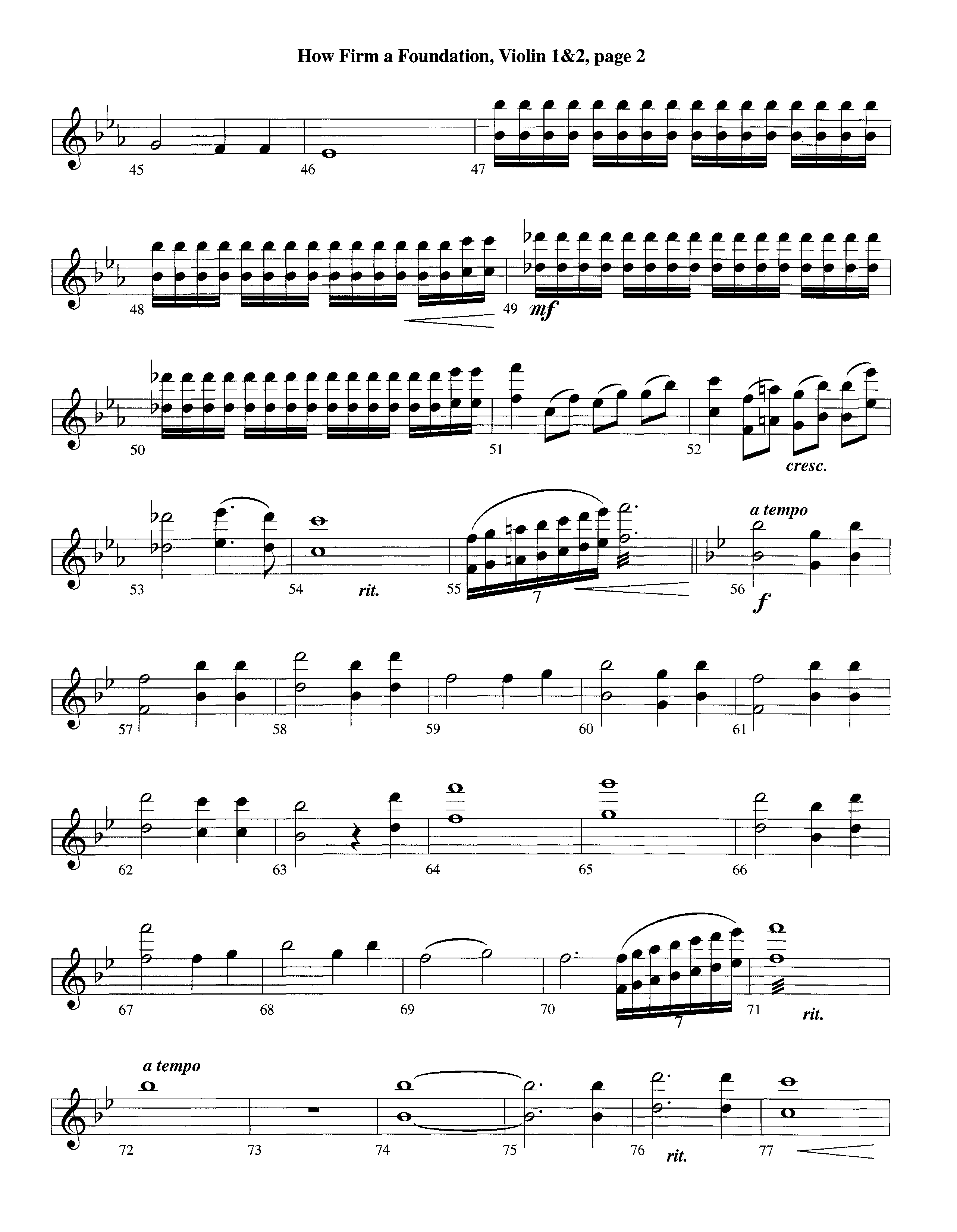 How Firm A Foundation (Instrumental) Violin 1/2 (Lifeway Worship / Arr. Jeff Cranfill)