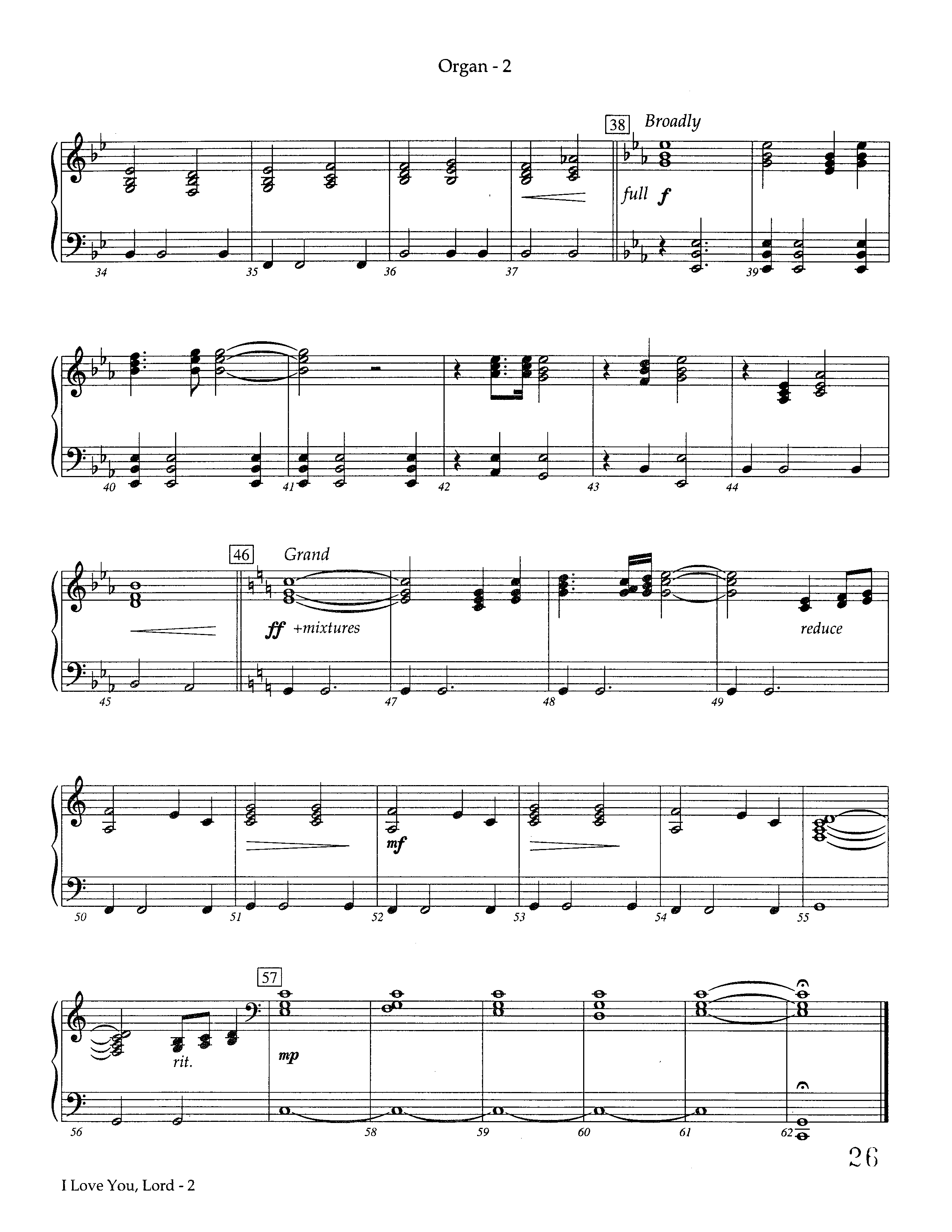 I Love You Lord (Instrumental) Organ (Lifeway Worship / Arr. Keith Christopher)