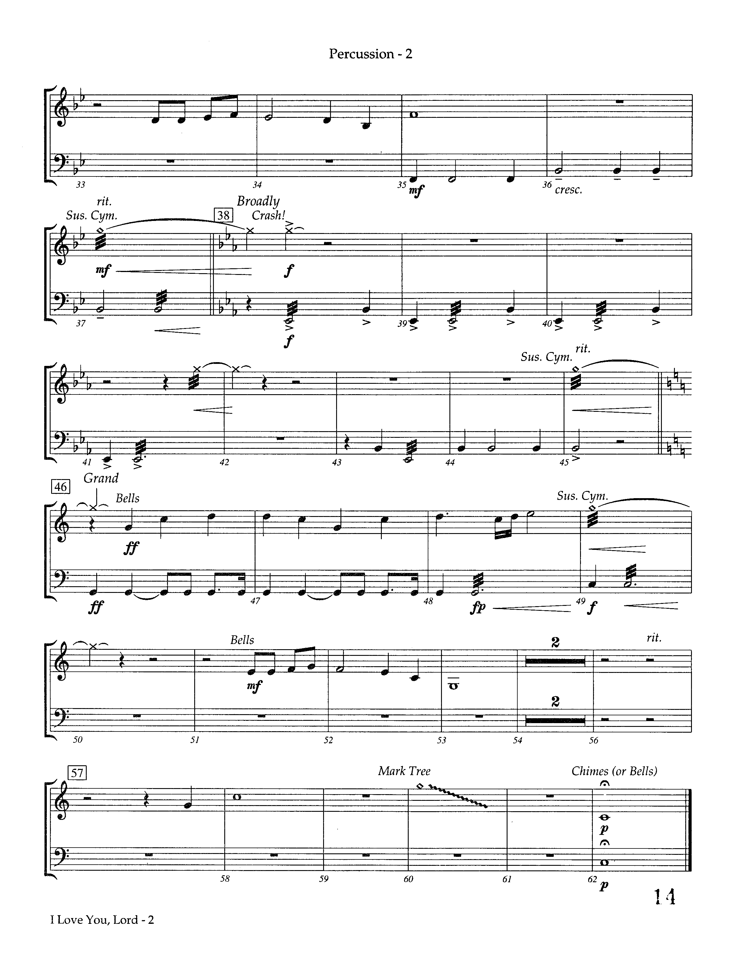 I Love You Lord (Instrumental) Percussion (Lifeway Worship / Arr. Keith Christopher)