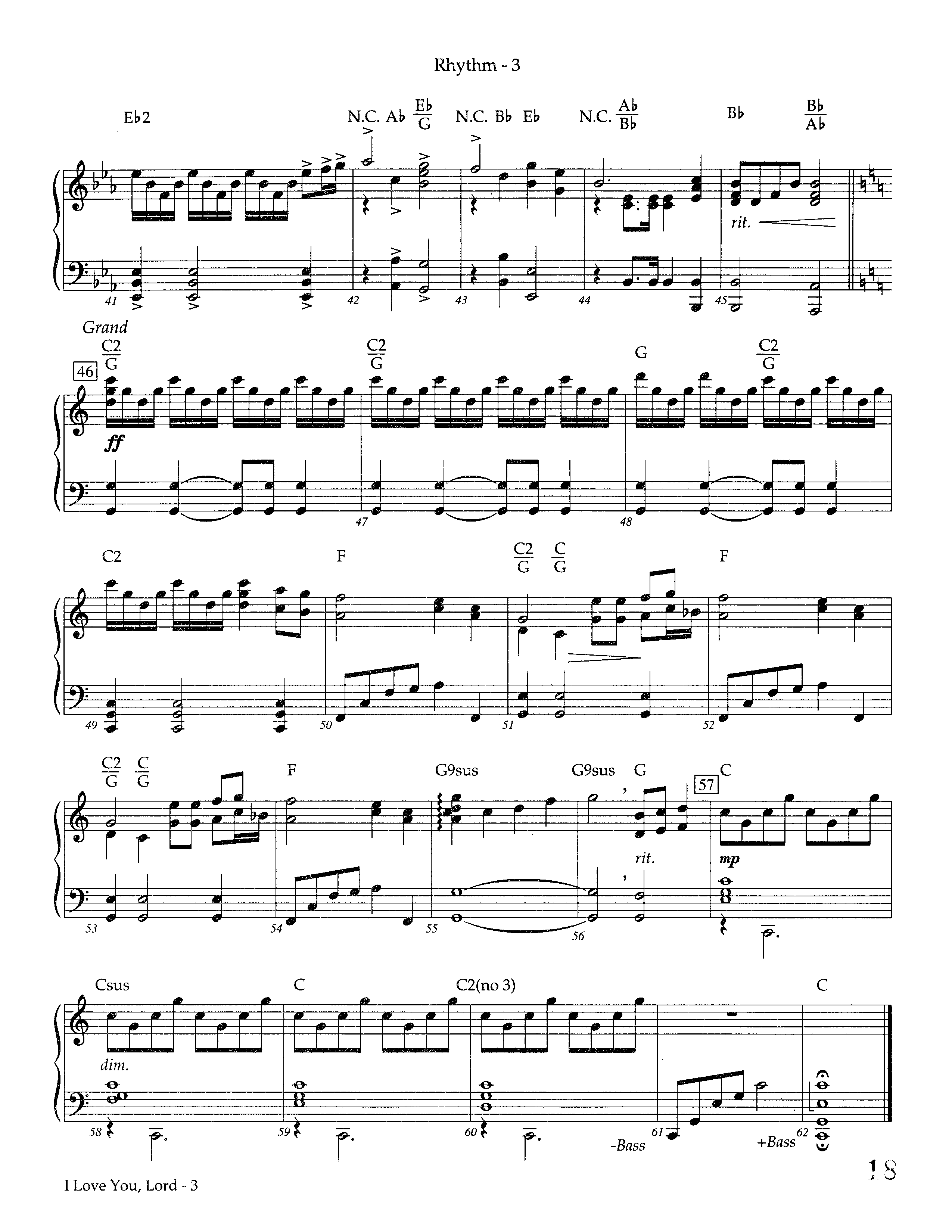 I Love You Lord (Instrumental) Piano/Rhythm (Lifeway Worship / Arr. Keith Christopher)