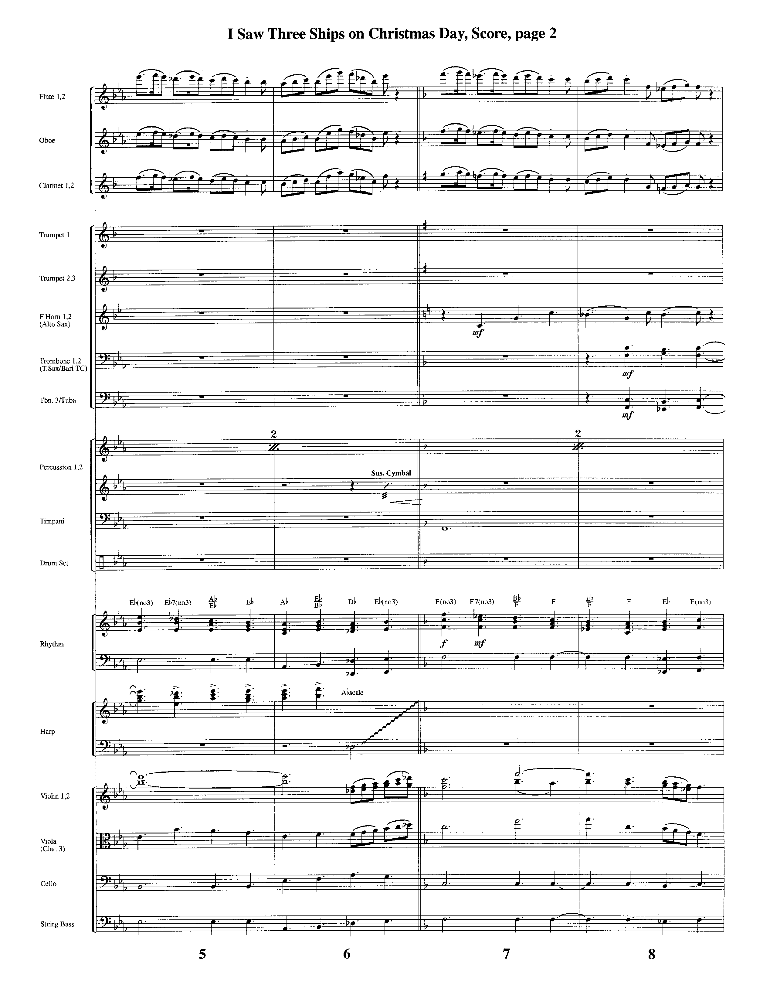 I Saw Three Ships On Christmas Day (with Joy To The World) (Instrumental) Orchestration (Lifeway Worship / Arr. Michael Lawrence)