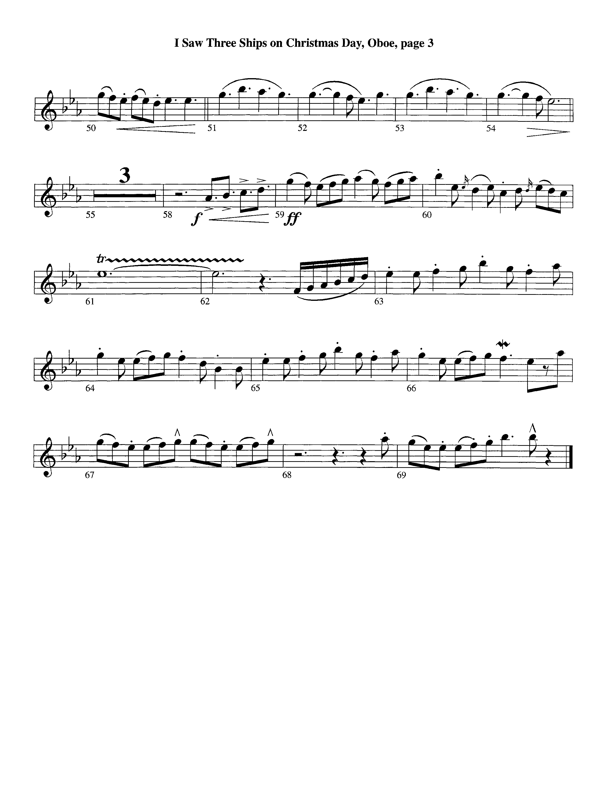 I Saw Three Ships On Christmas Day (with Joy To The World) (Instrumental) Oboe (Lifeway Worship / Arr. Michael Lawrence)