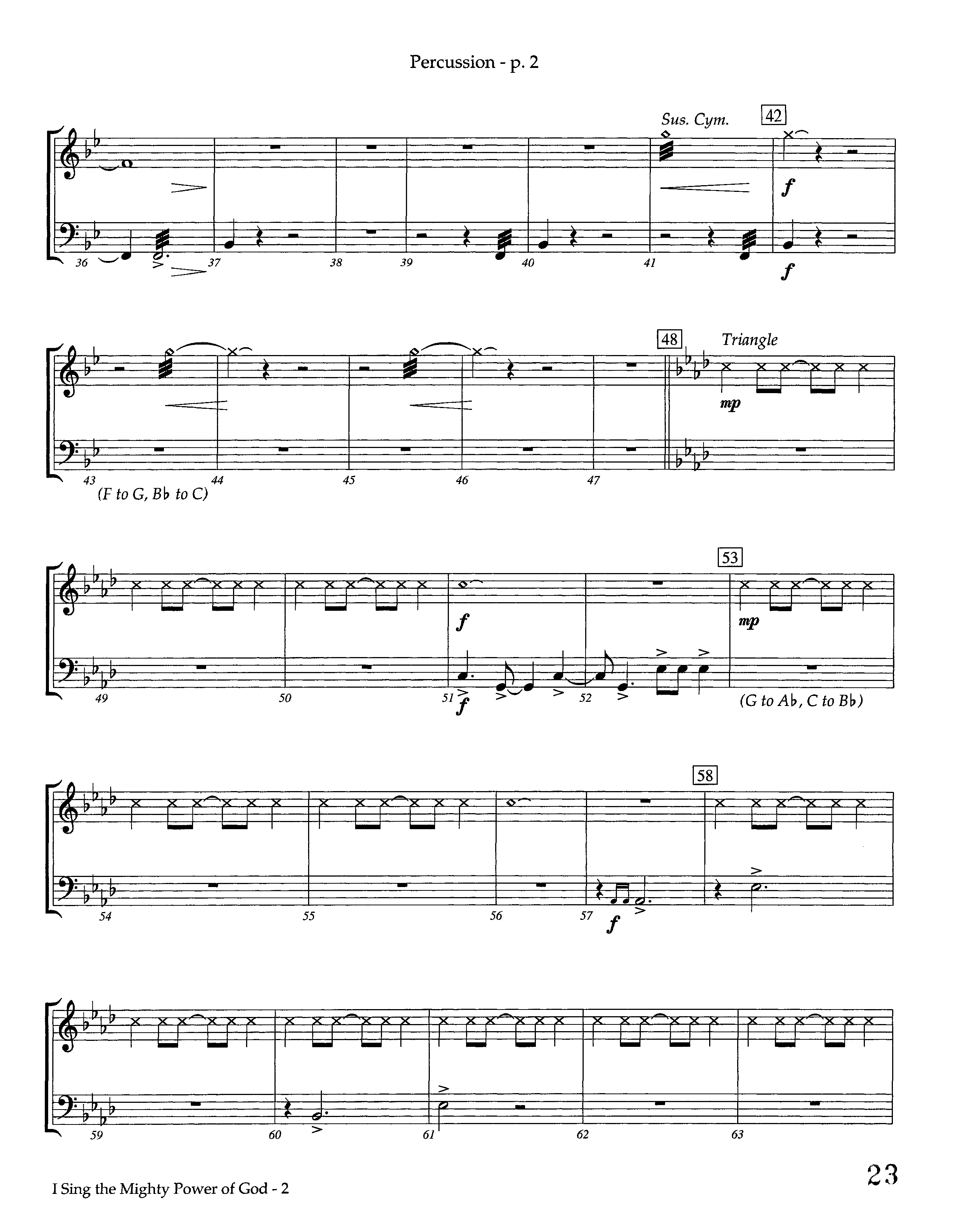 I Sing The Mighty Power Of God (Instrumental) Percussion (Lifeway Worship / Arr. Steve Dunn)