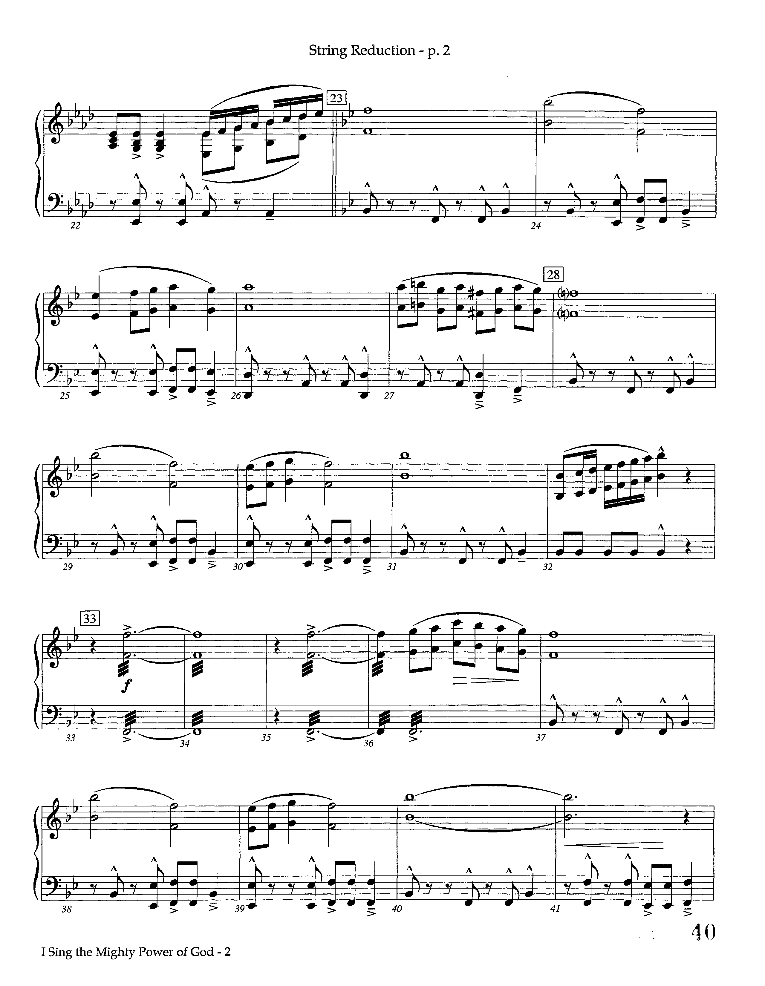 I Sing The Mighty Power Of God (Instrumental) String Reduction (Lifeway Worship / Arr. Steve Dunn)